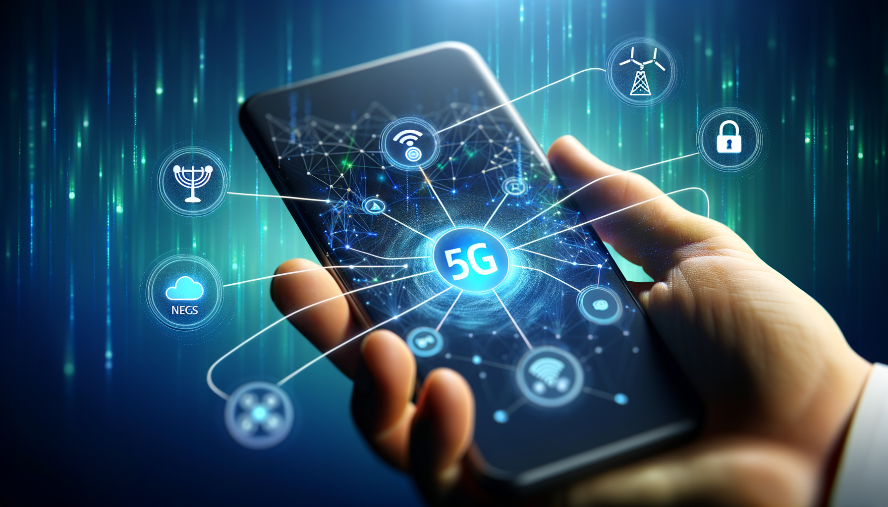 5G technology enhancing mobile apps.