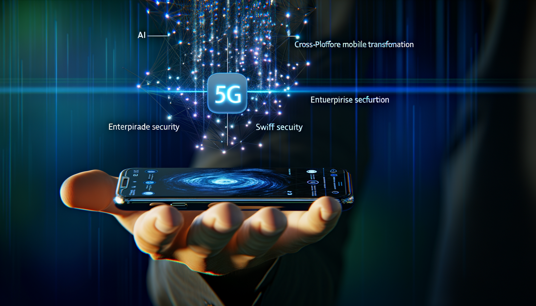 5G technology enhancing mobile app functionalities.