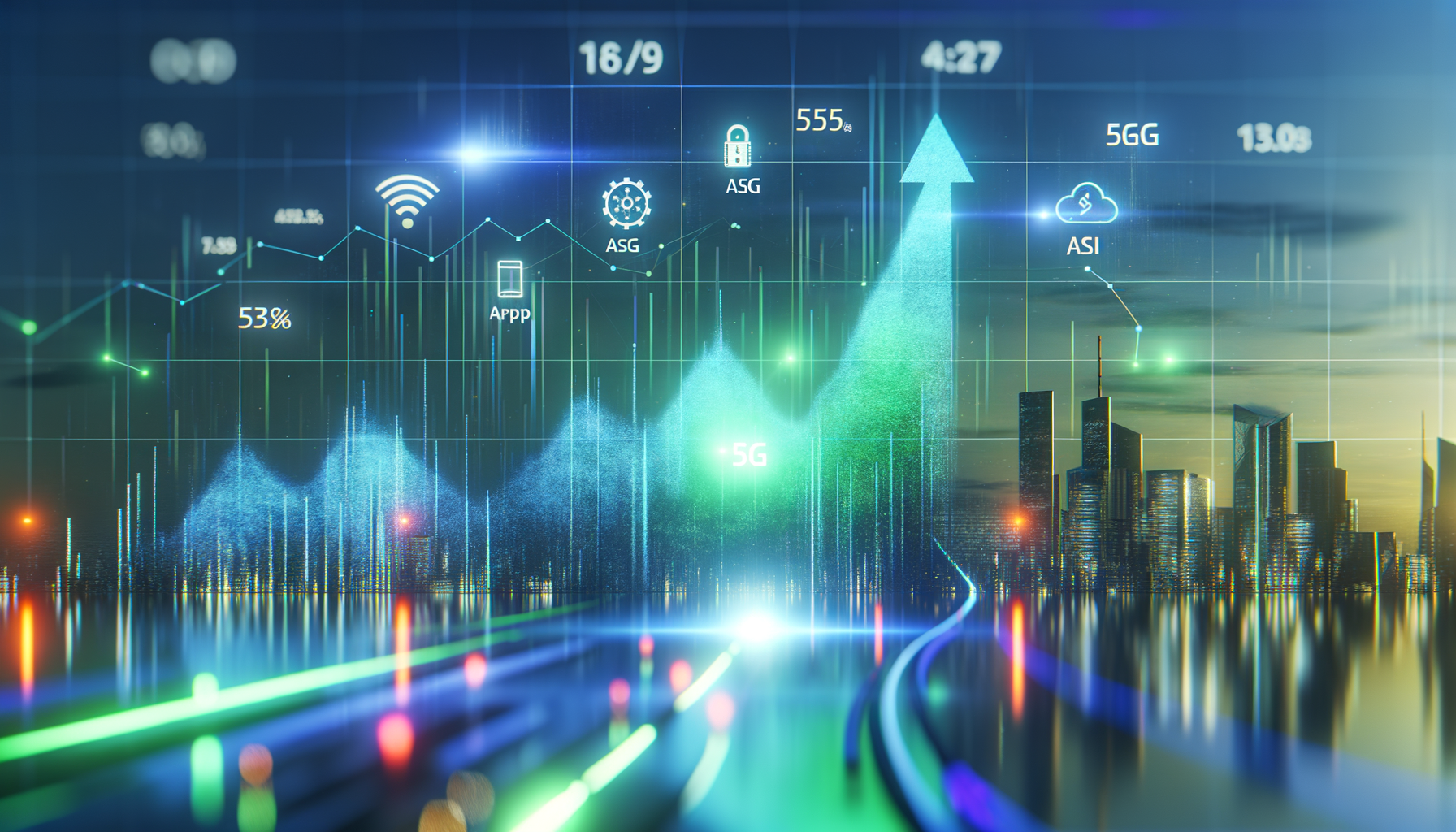 Graph illustrating growth in mobile app usage with 5G.