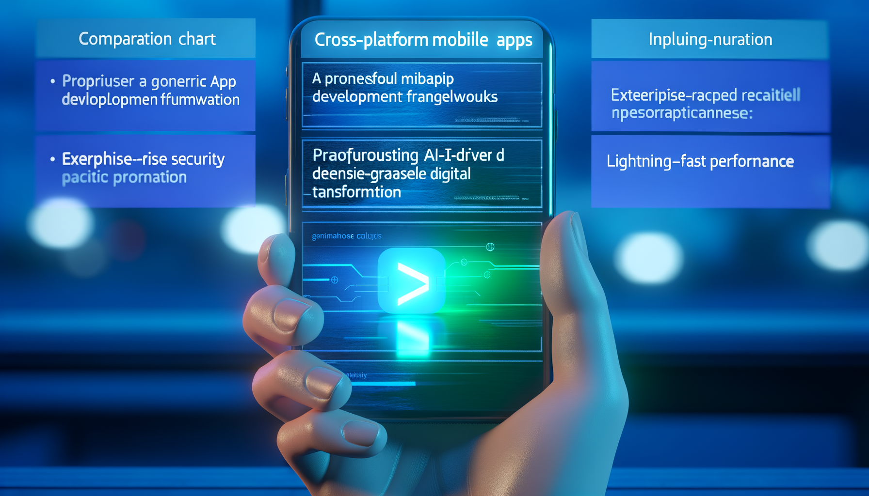 Flutter vs React Native comparison chart.