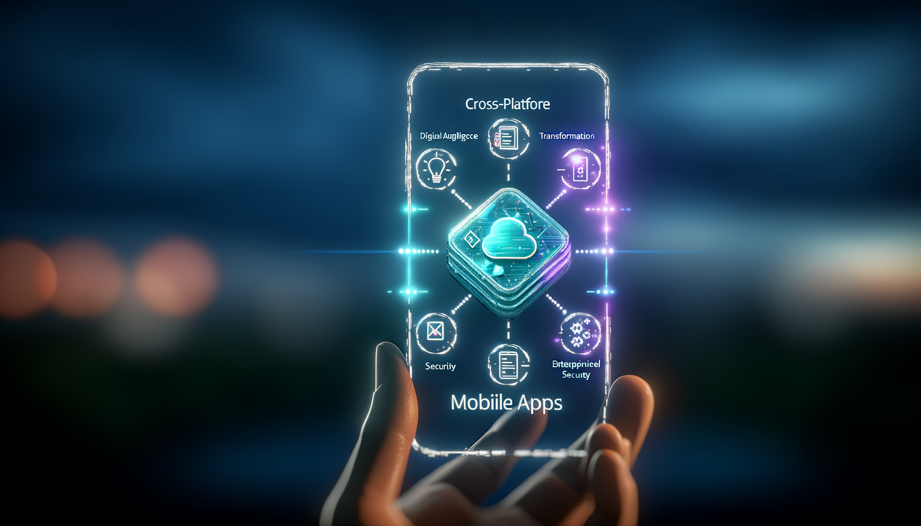 AI integration benefits in mobile apps diagram.