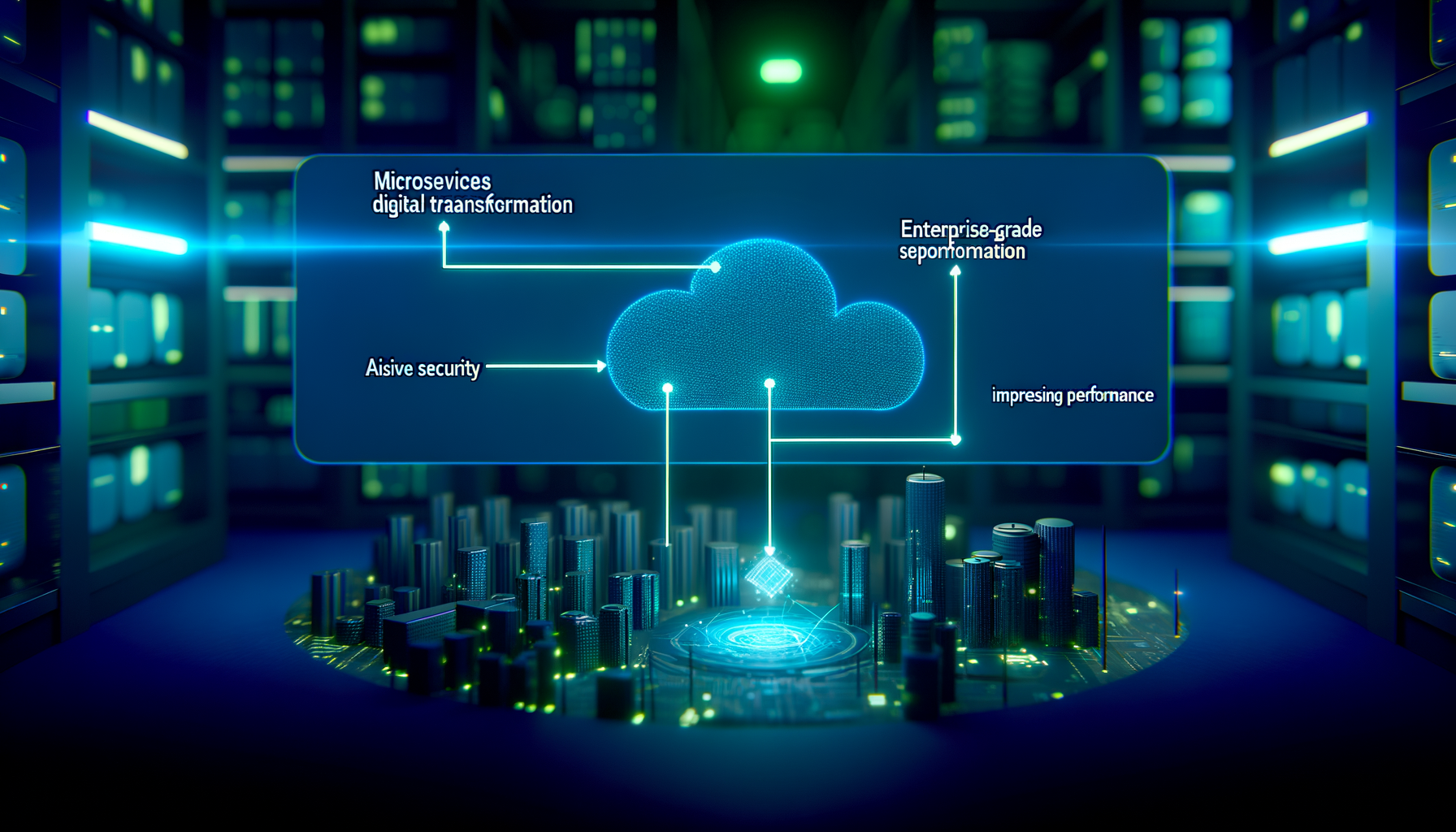 Microservices architecture diagram in cloud-native app