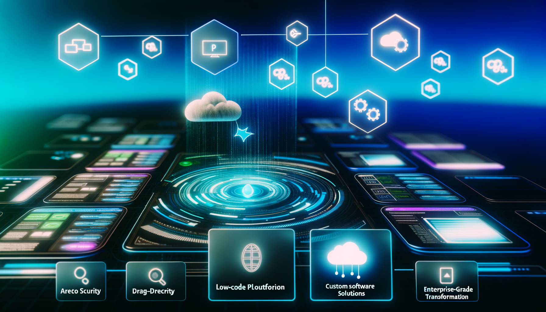 Low-code platform interface illustration