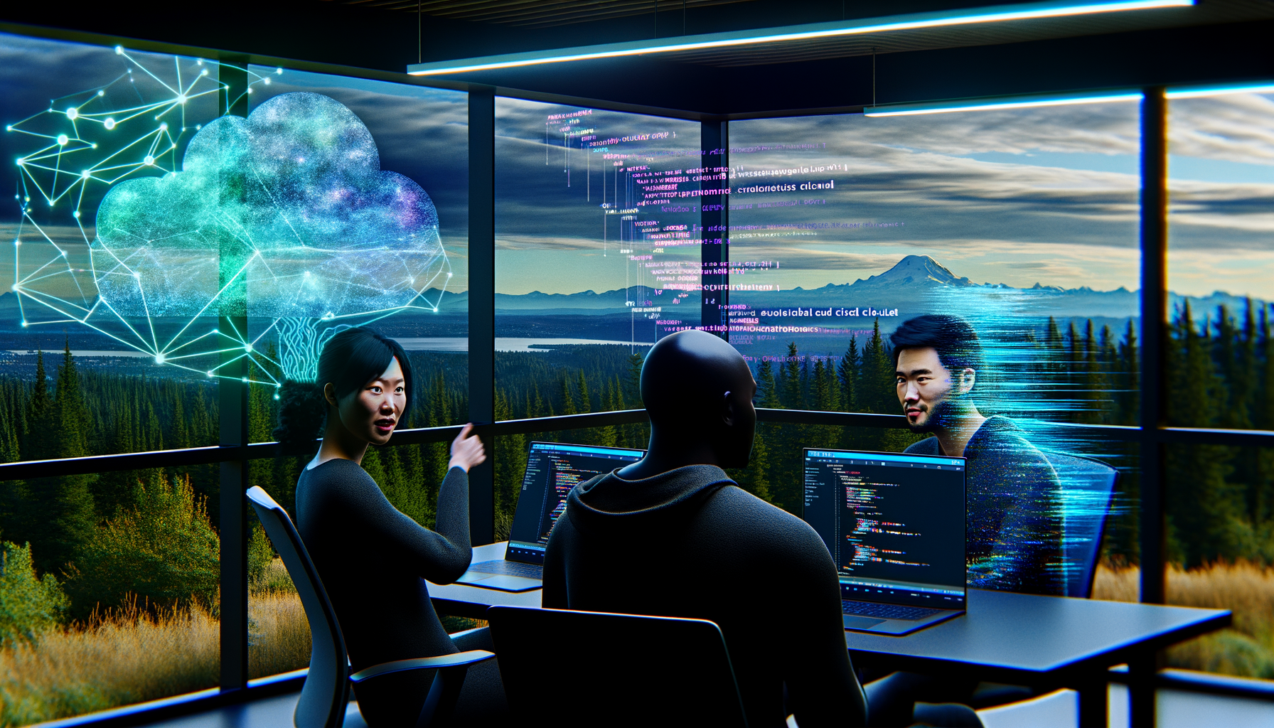 Developers collaborating on custom app development