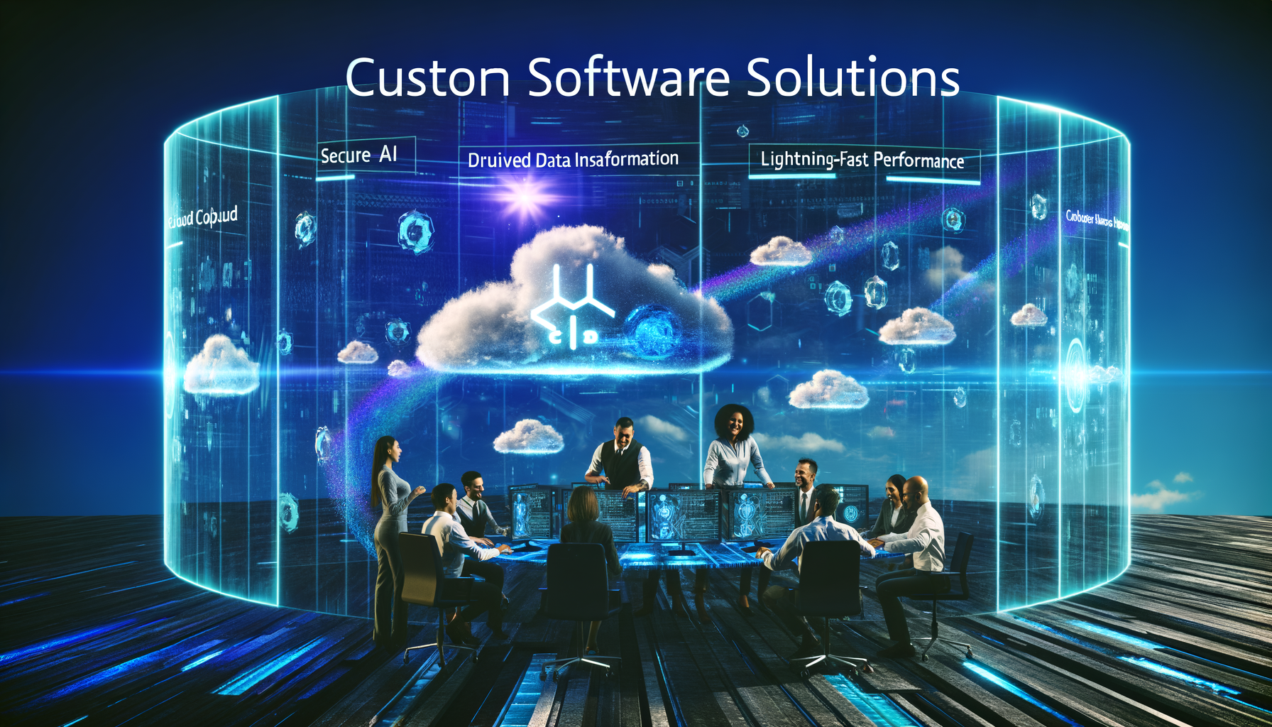 AI integration in custom software for predictive insights.