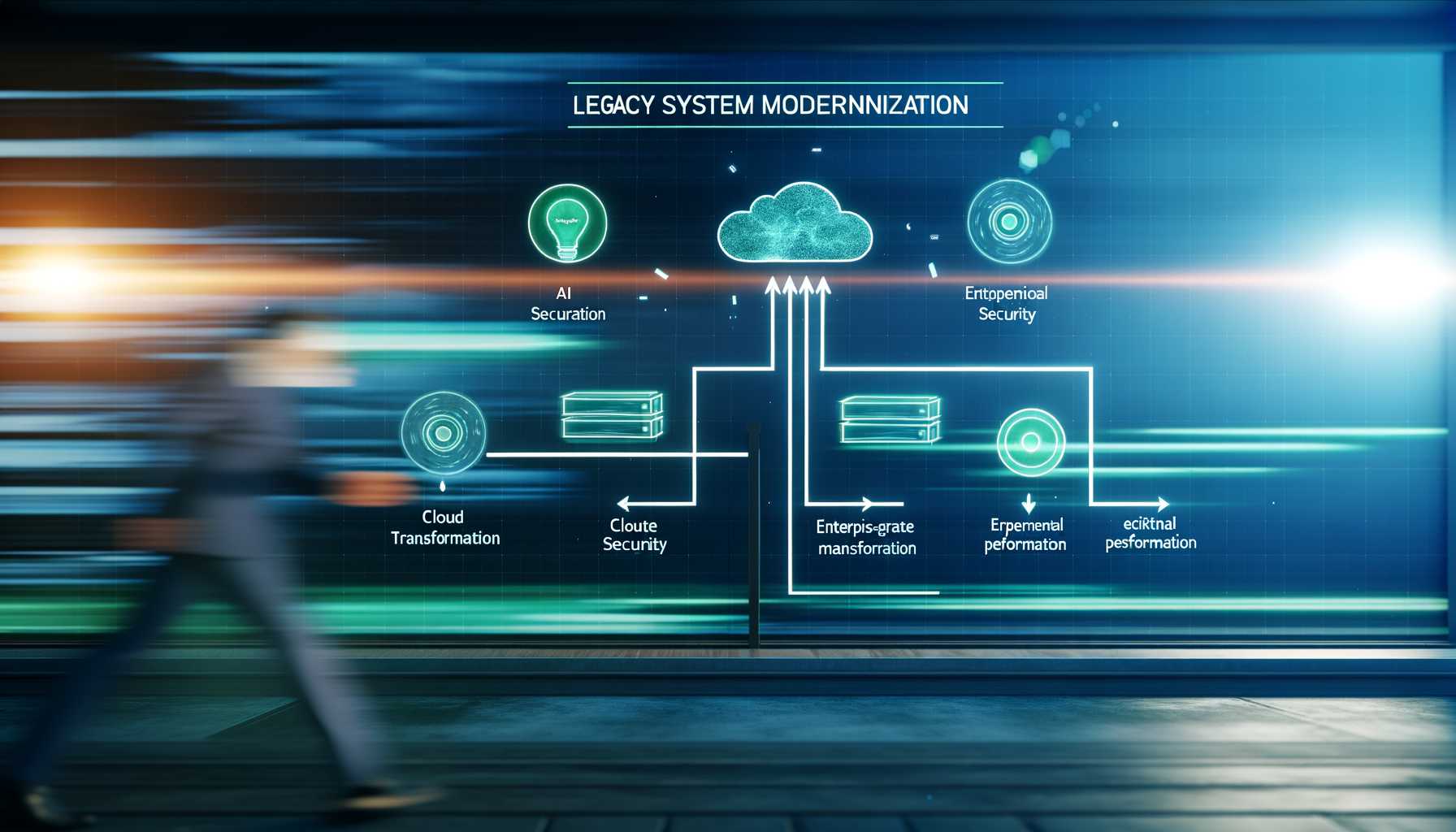 Cloud migration process steps diagram.