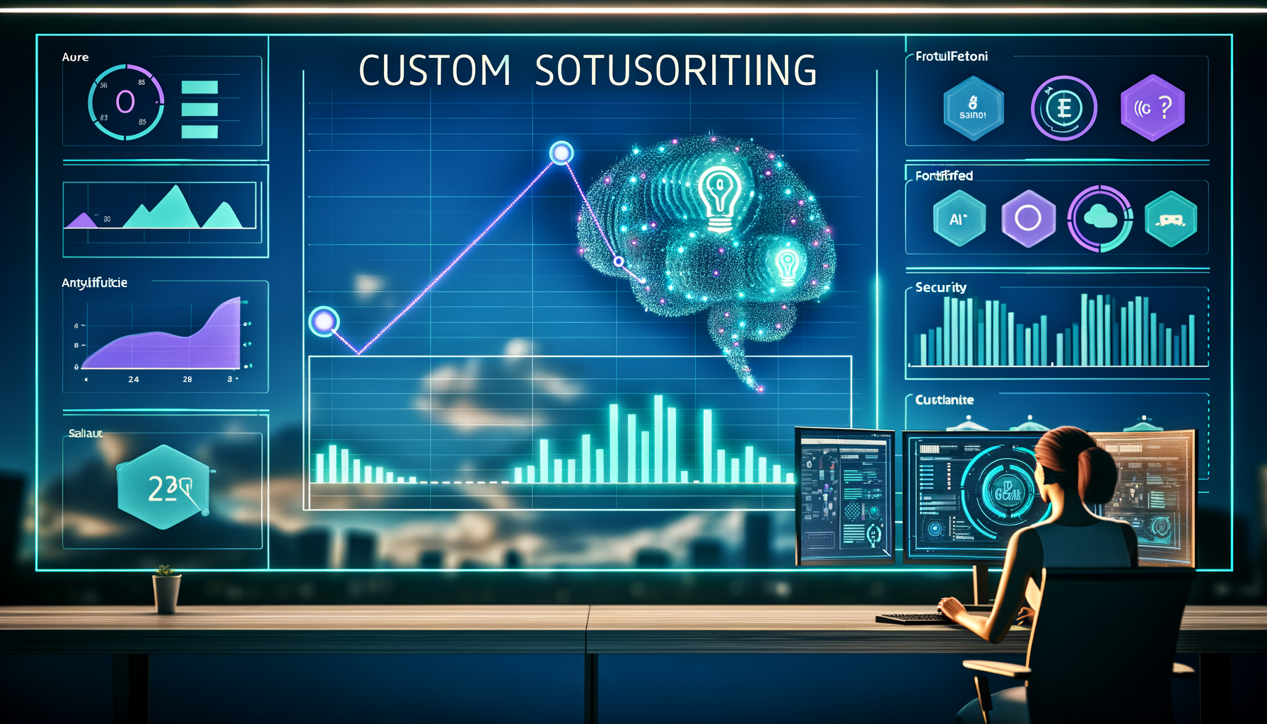 Analytics dashboard powered by AI integration.