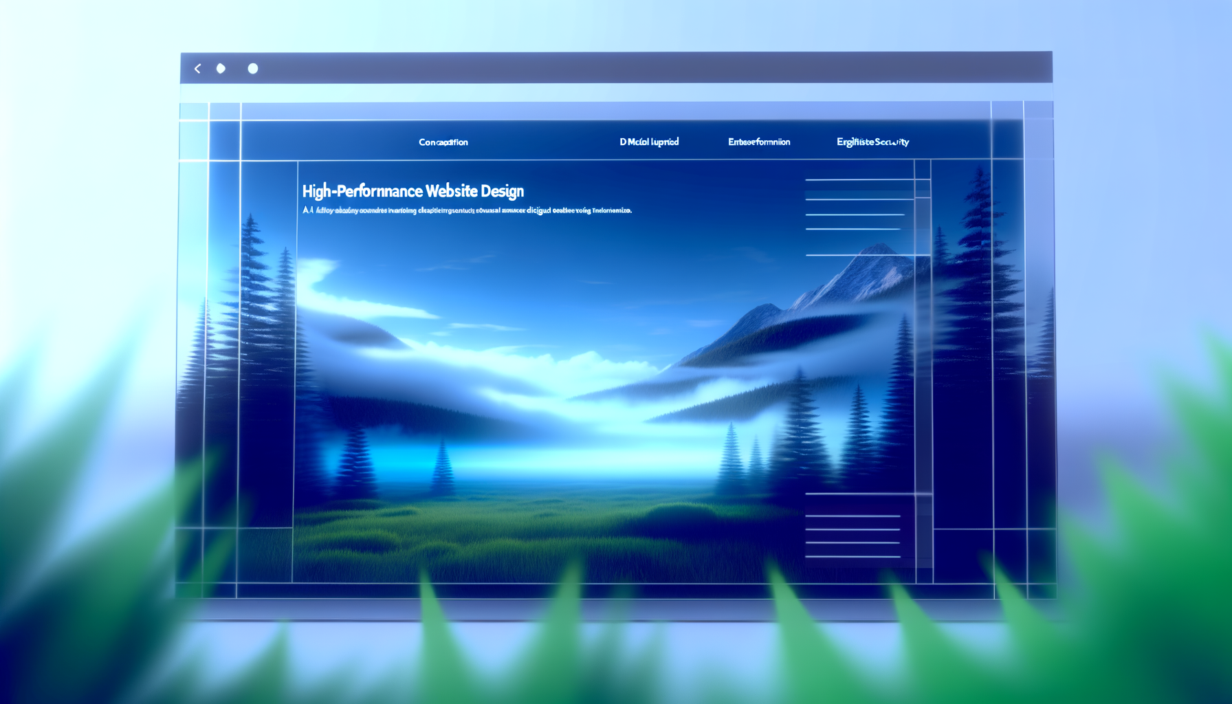 Web design featuring interactive 3D elements.