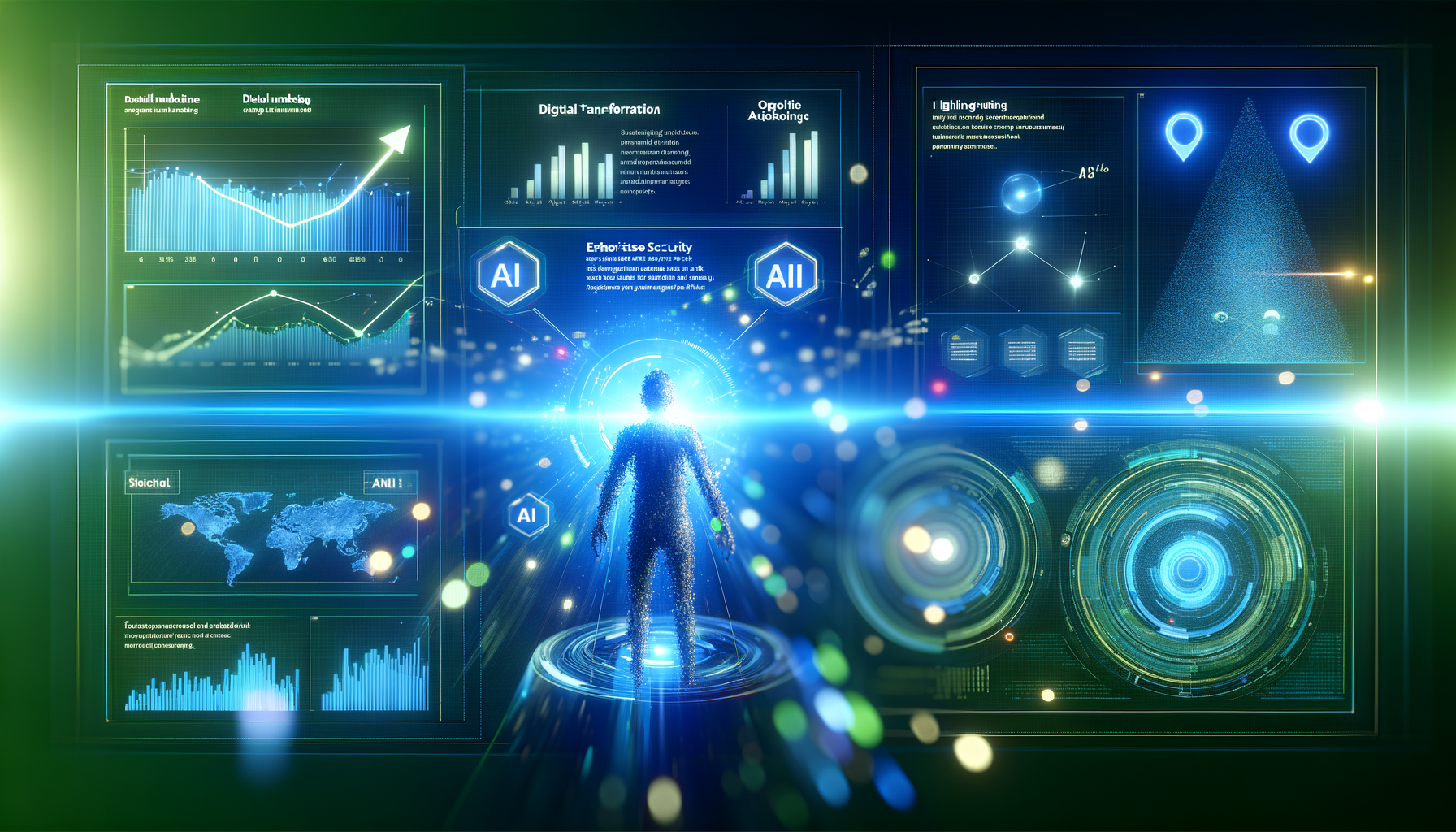 AI content creation interface automating marketing tasks.