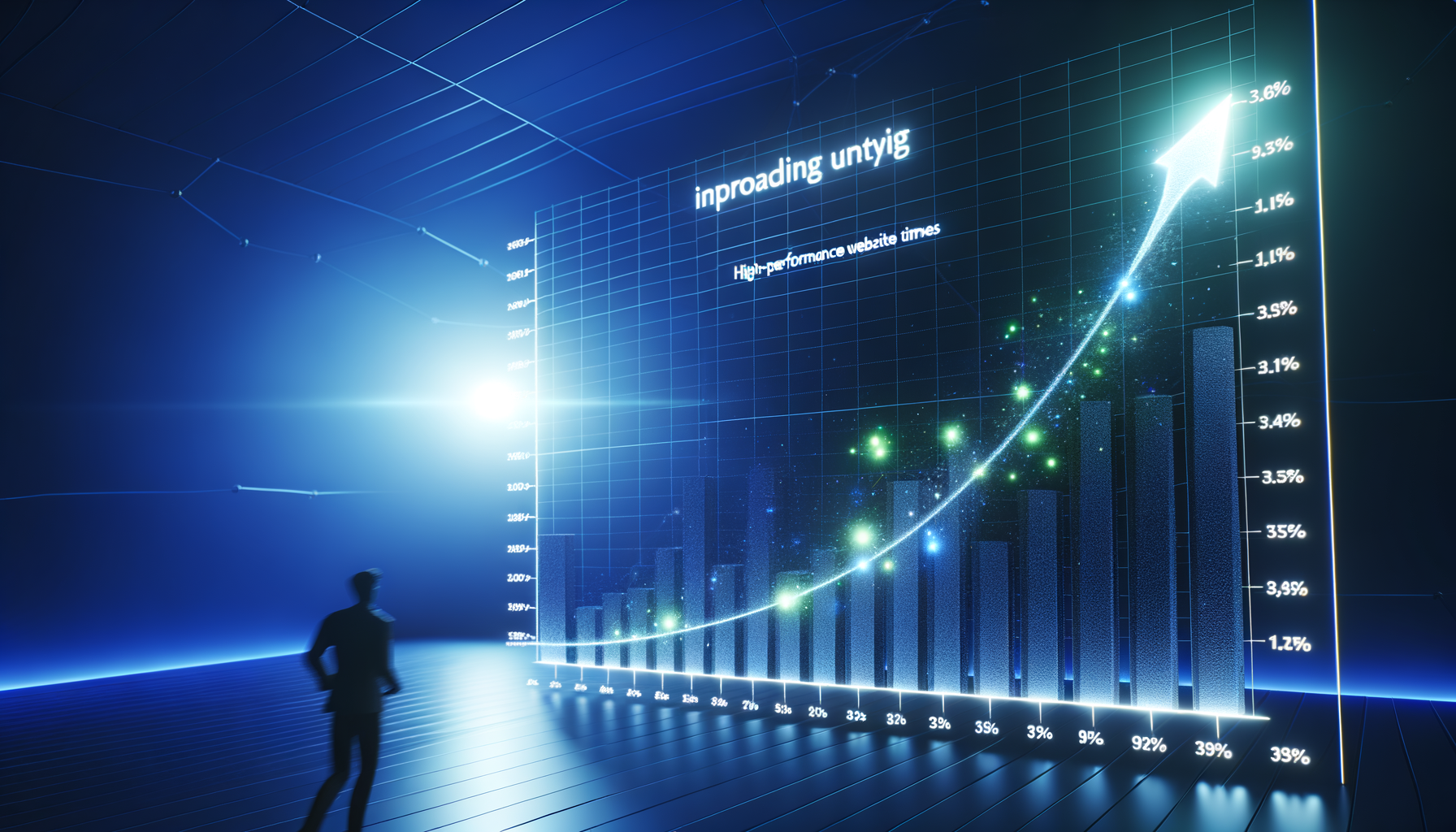 Analytics graph illustrating performance improvements.