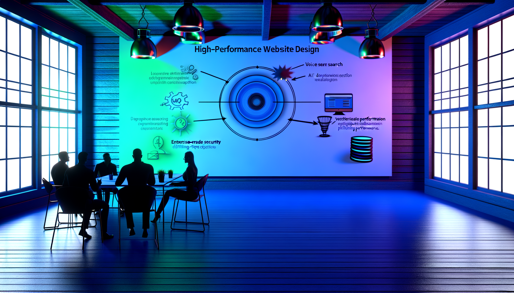 Diagram of voice search optimization techniques.