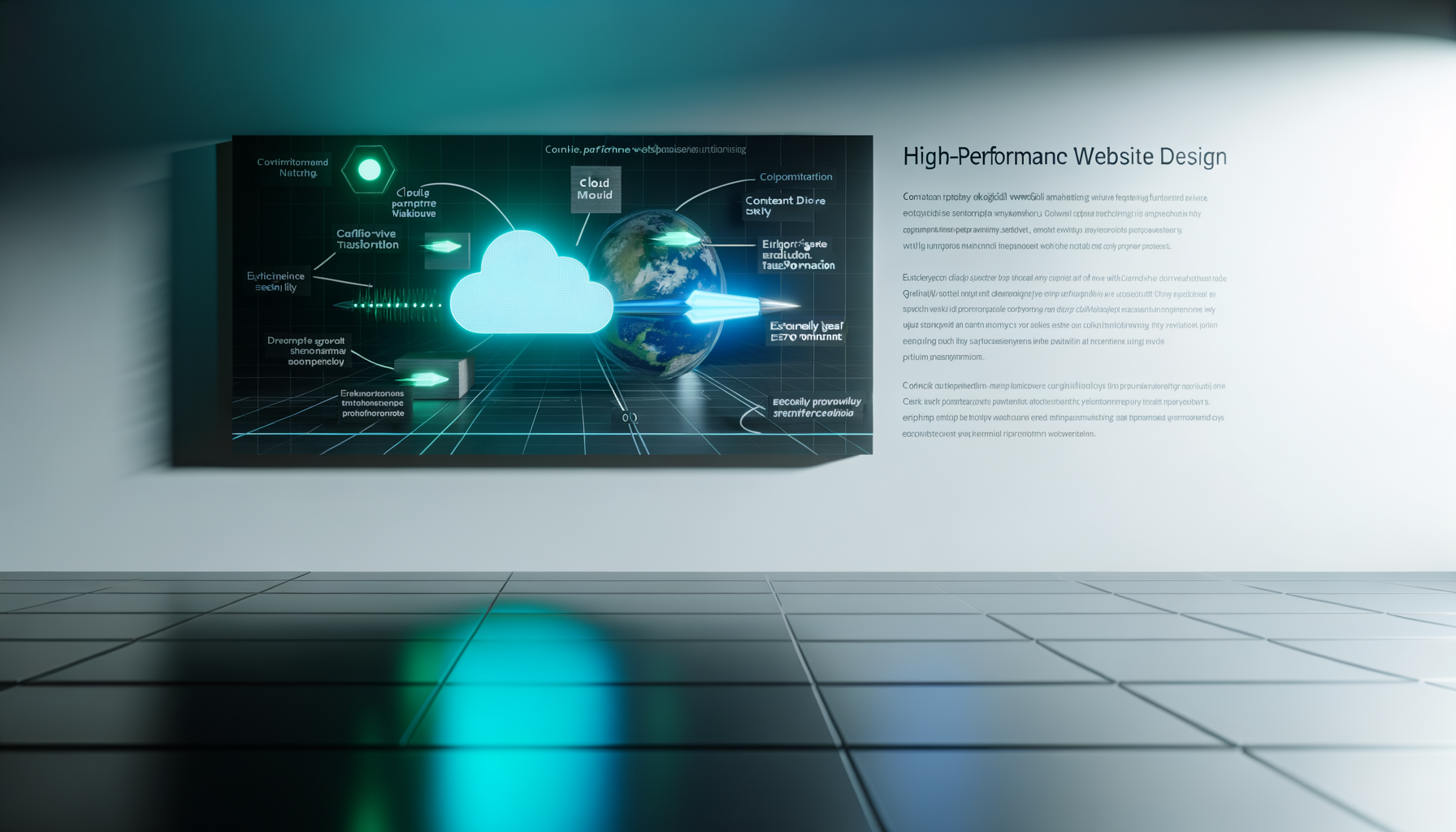 Content delivery network diagram for website speed optimization.