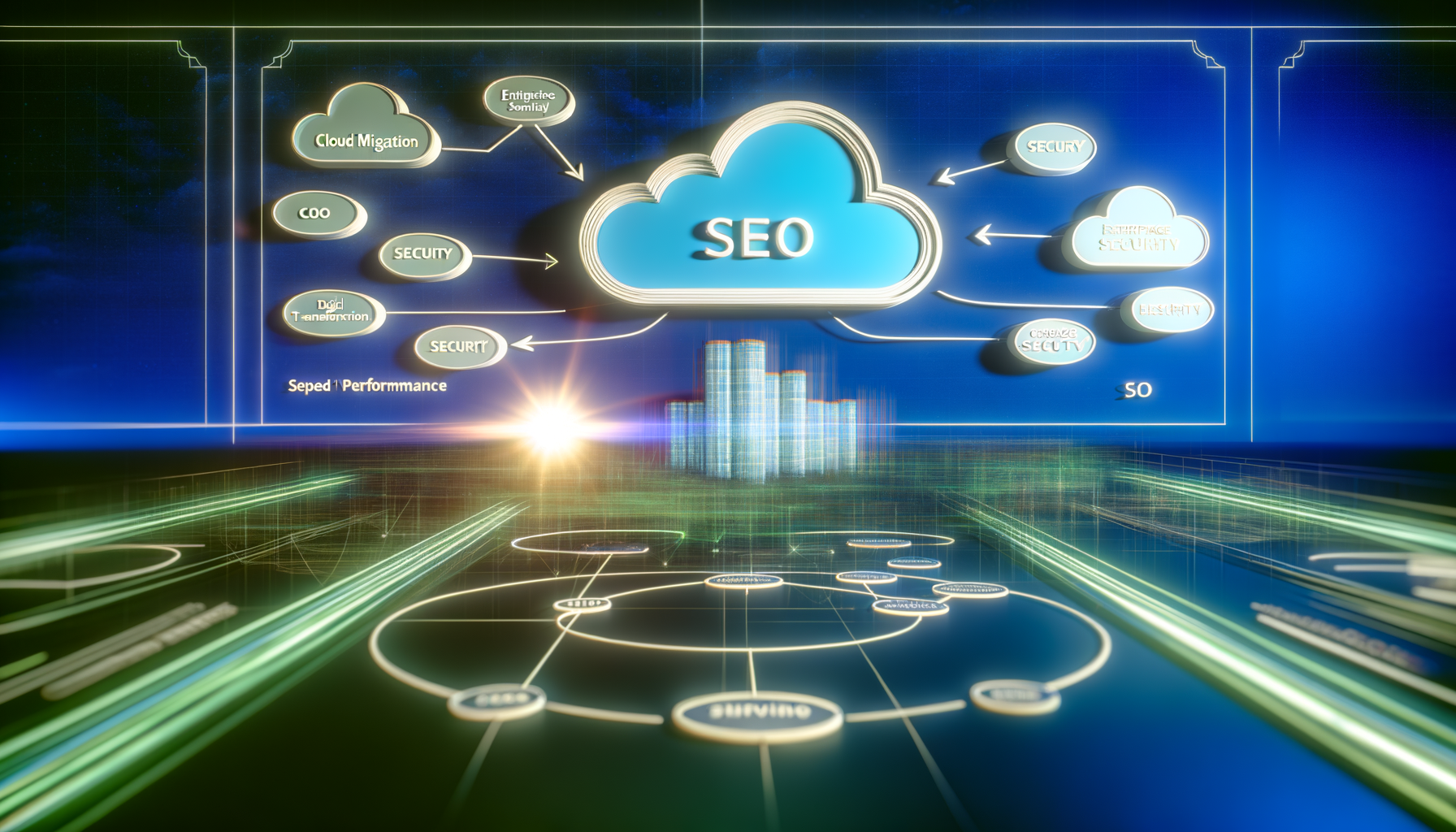 Diagram showing SEO architecture and structured data flow.