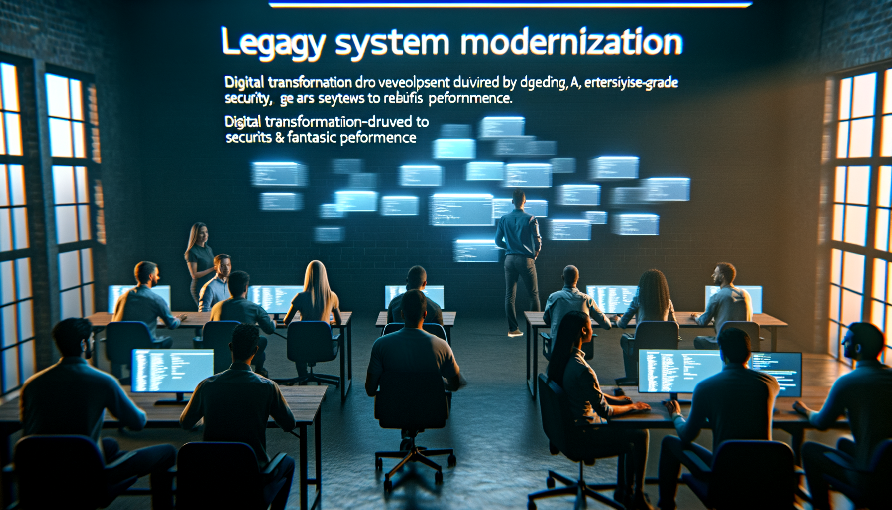 Low-code platform in use for legacy application modernization.