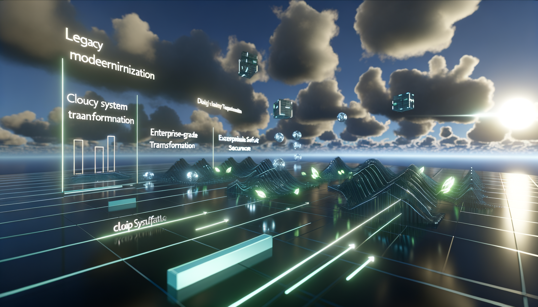 Cloud-native transformation benefits graph.