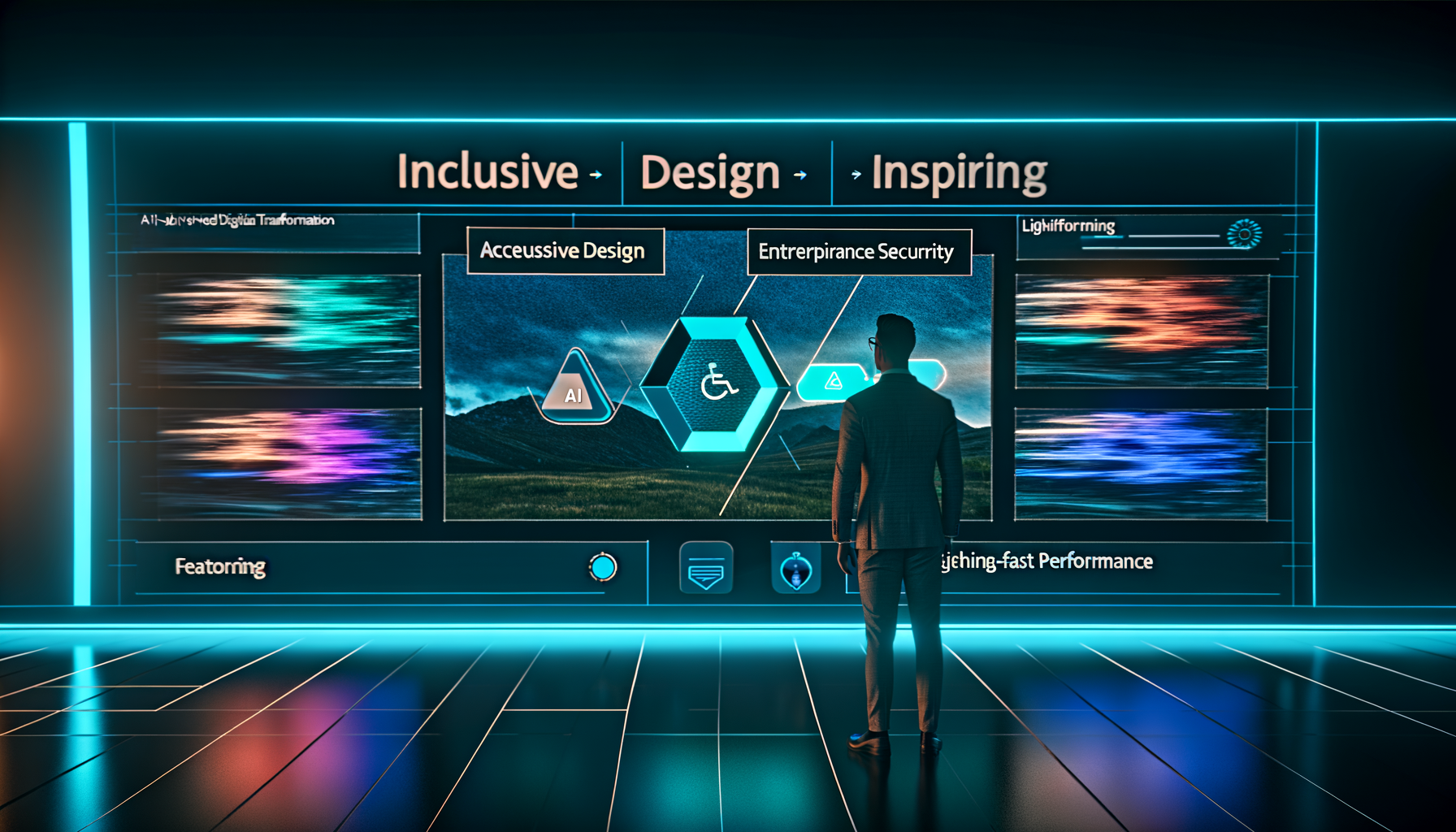 Accessibility-first web design features.