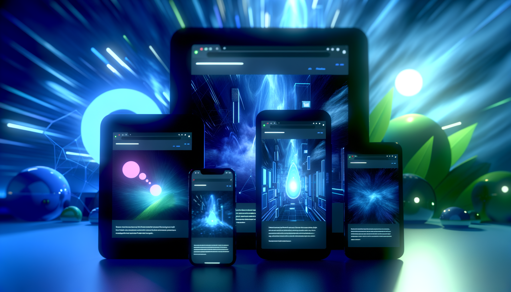 Progressive Web App design on mobile devices.
