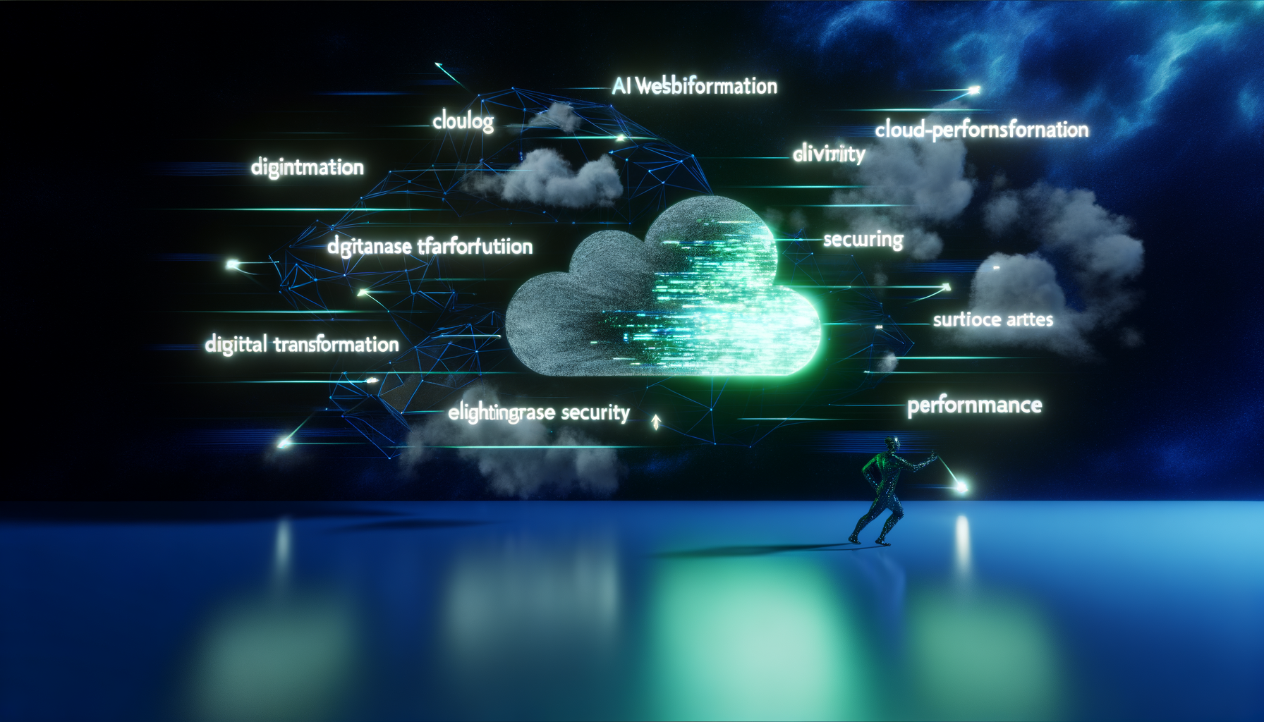 Cloud migration diagram for AI-enhanced website performance.