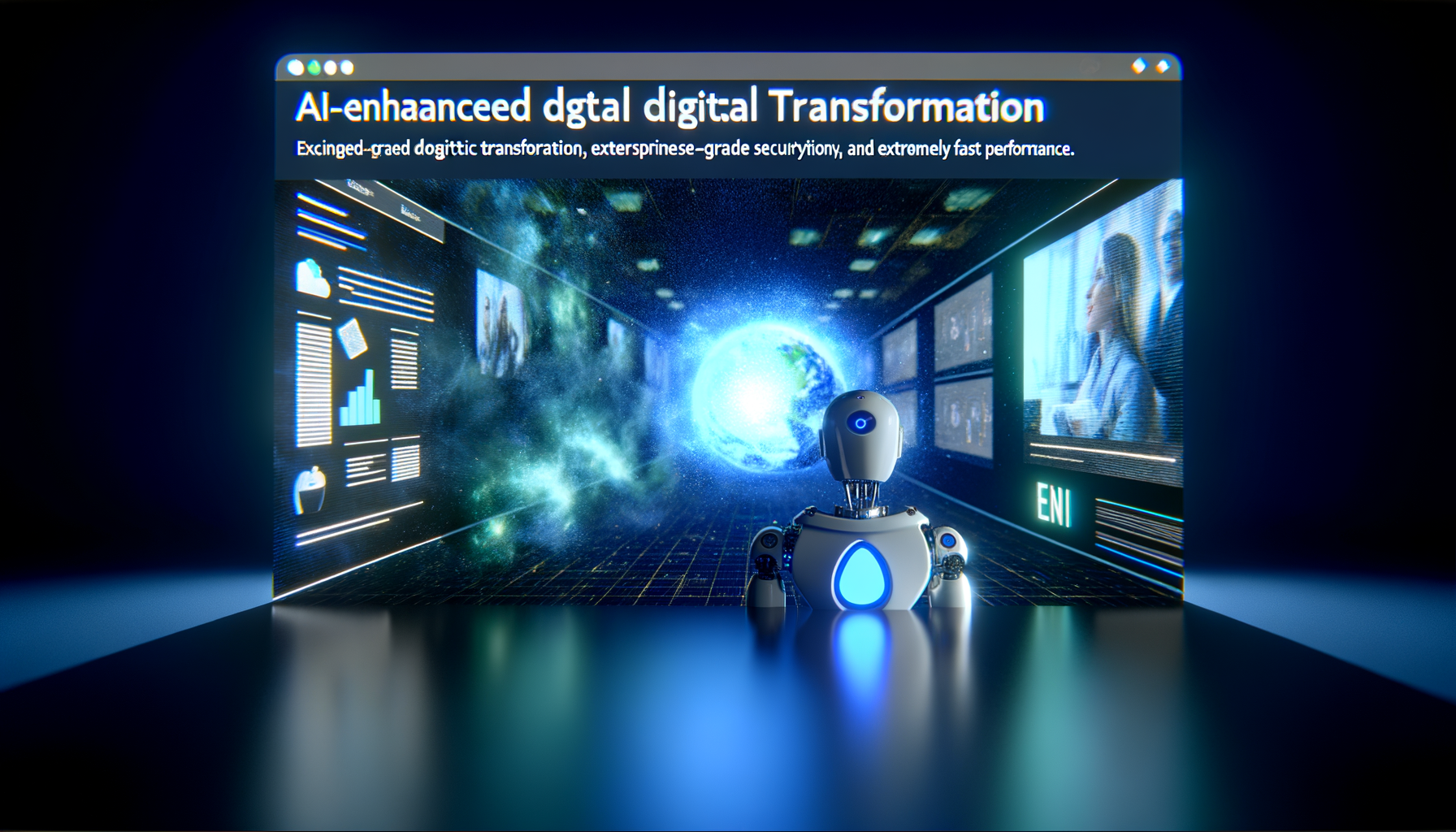 AI-driven dynamic content and chatbot on website.