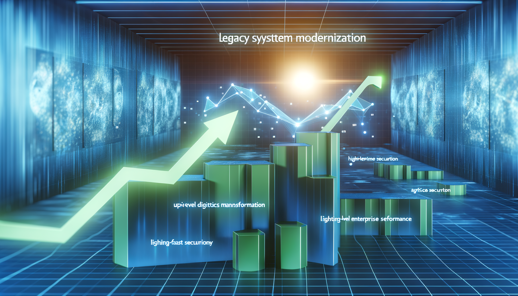Graph showing performance improvements from legacy modernization.