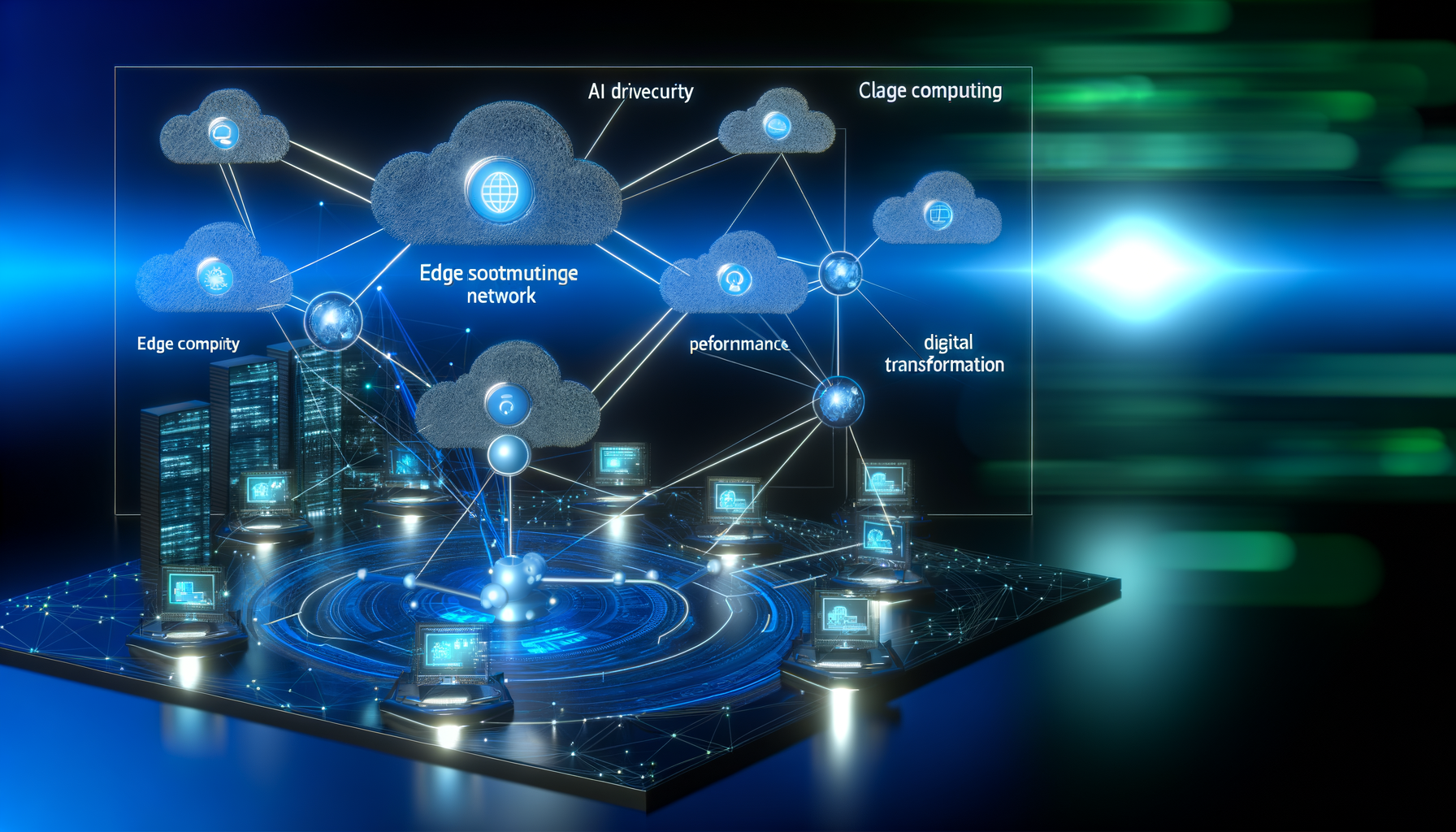 Diagram showing edge computing network.