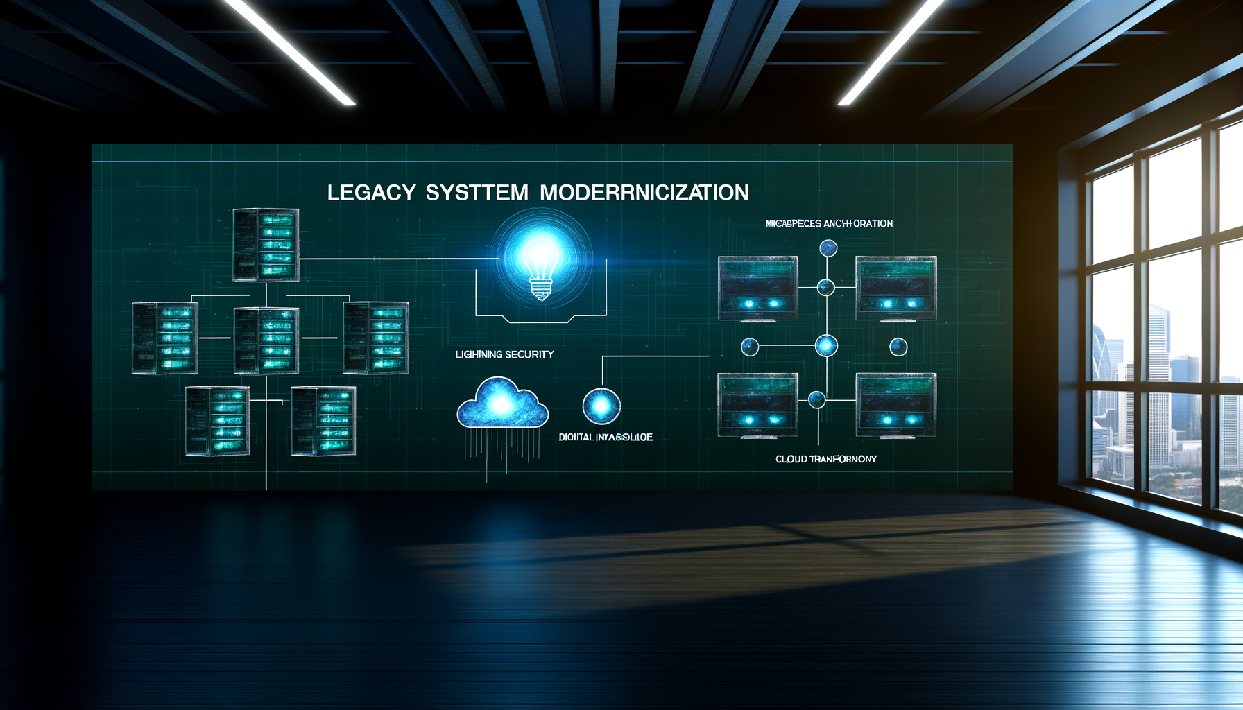 Microservices architecture diagram.