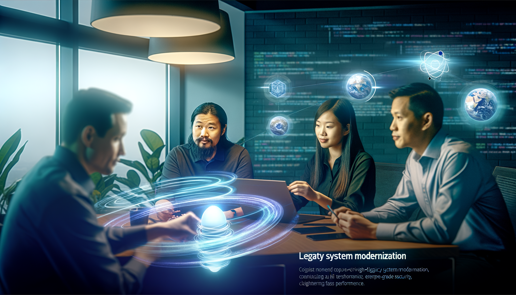 Legacy system modernization team collaboration.
