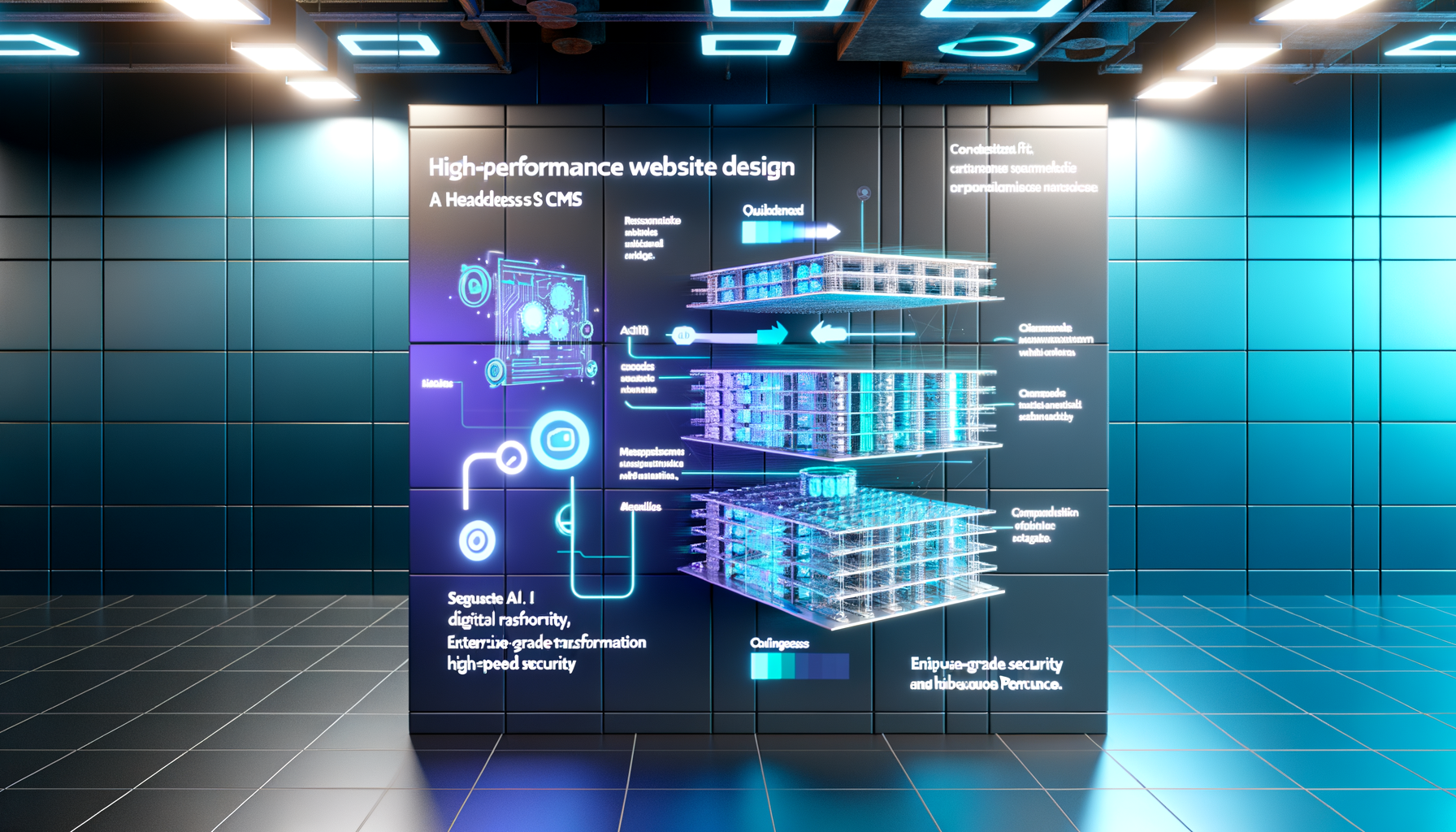 Diagram of headless CMS architecture.