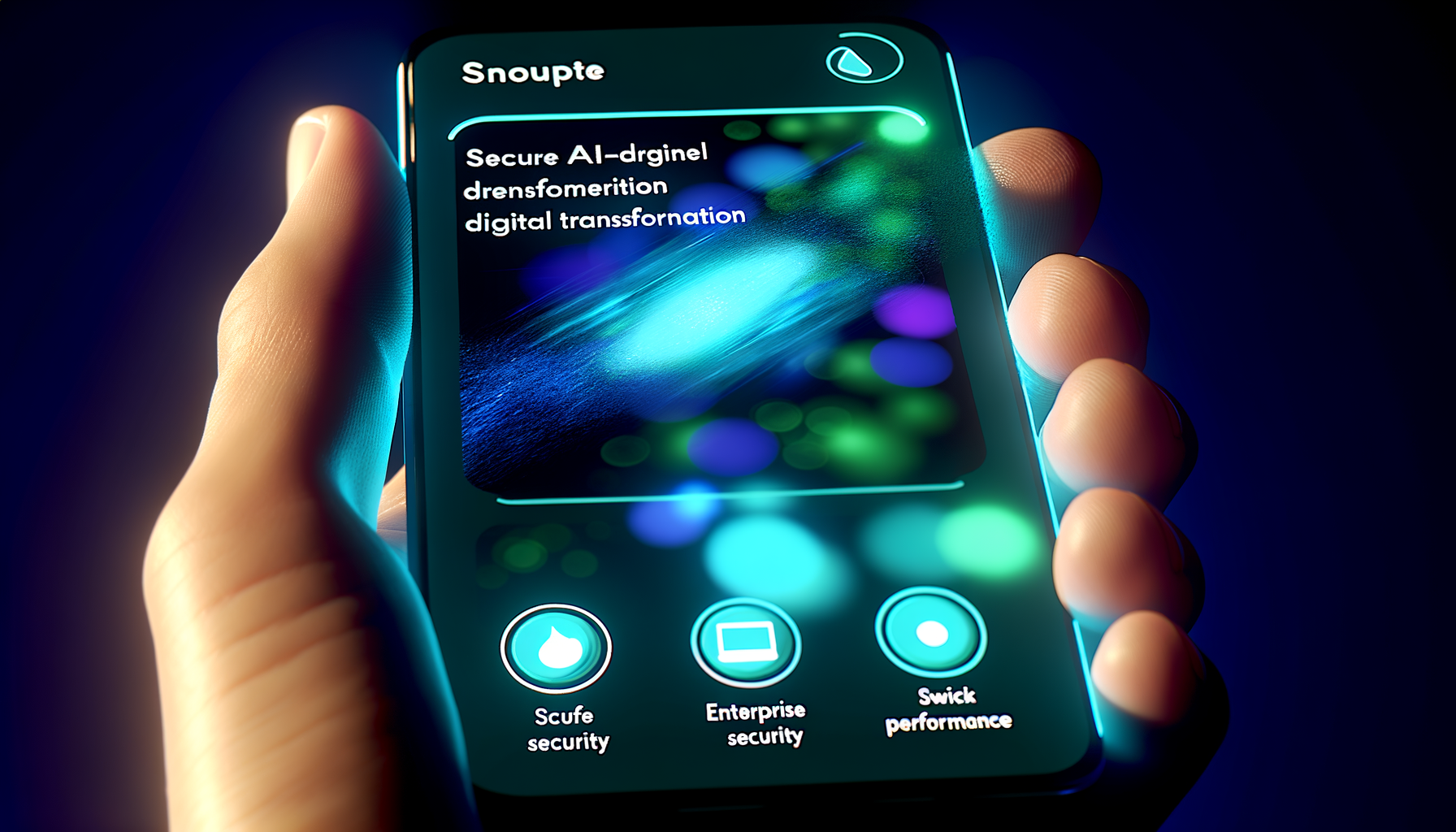 Concept of AI integration in mobile apps.