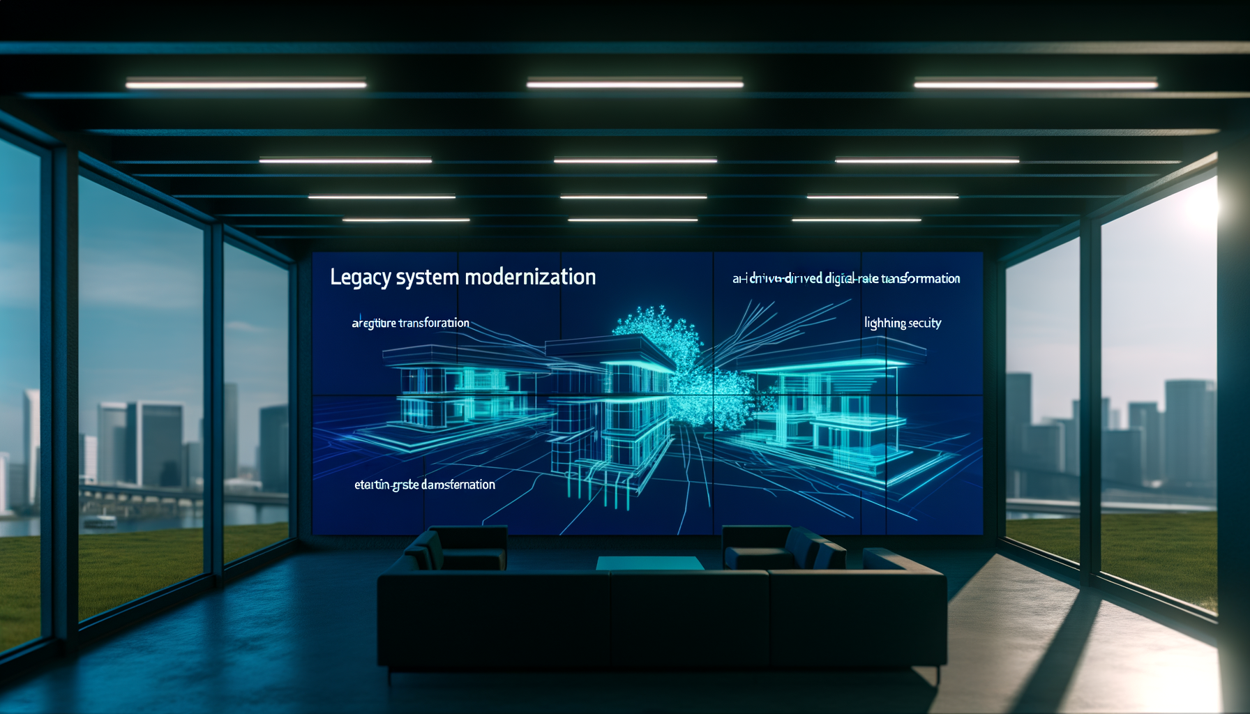 Legacy to modern system upgrade diagram.