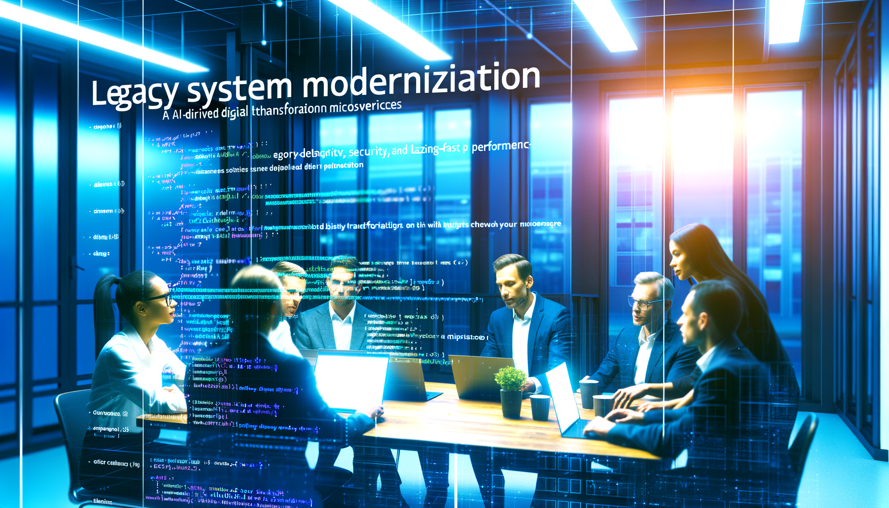 Code review collaboration on microservices architecture.