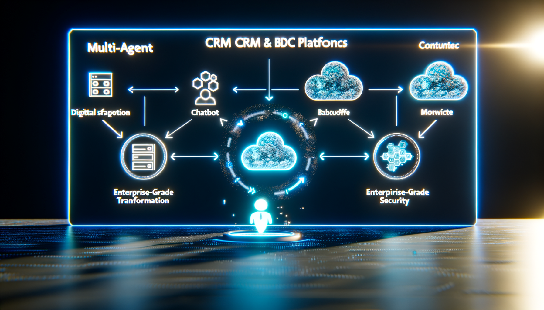 Diagram showing intelligent CRM workflows