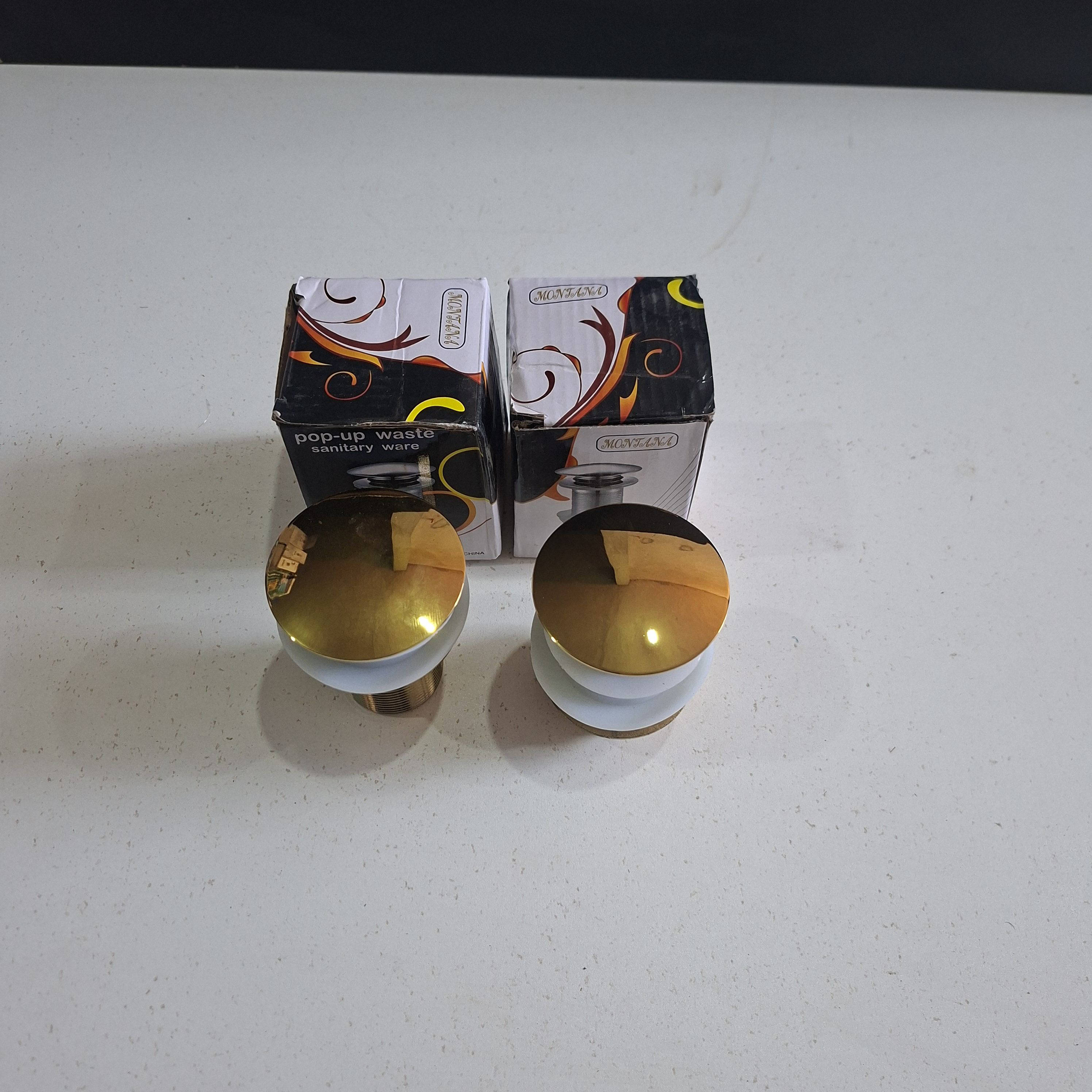 طابق حوض وش استلس ذهبي