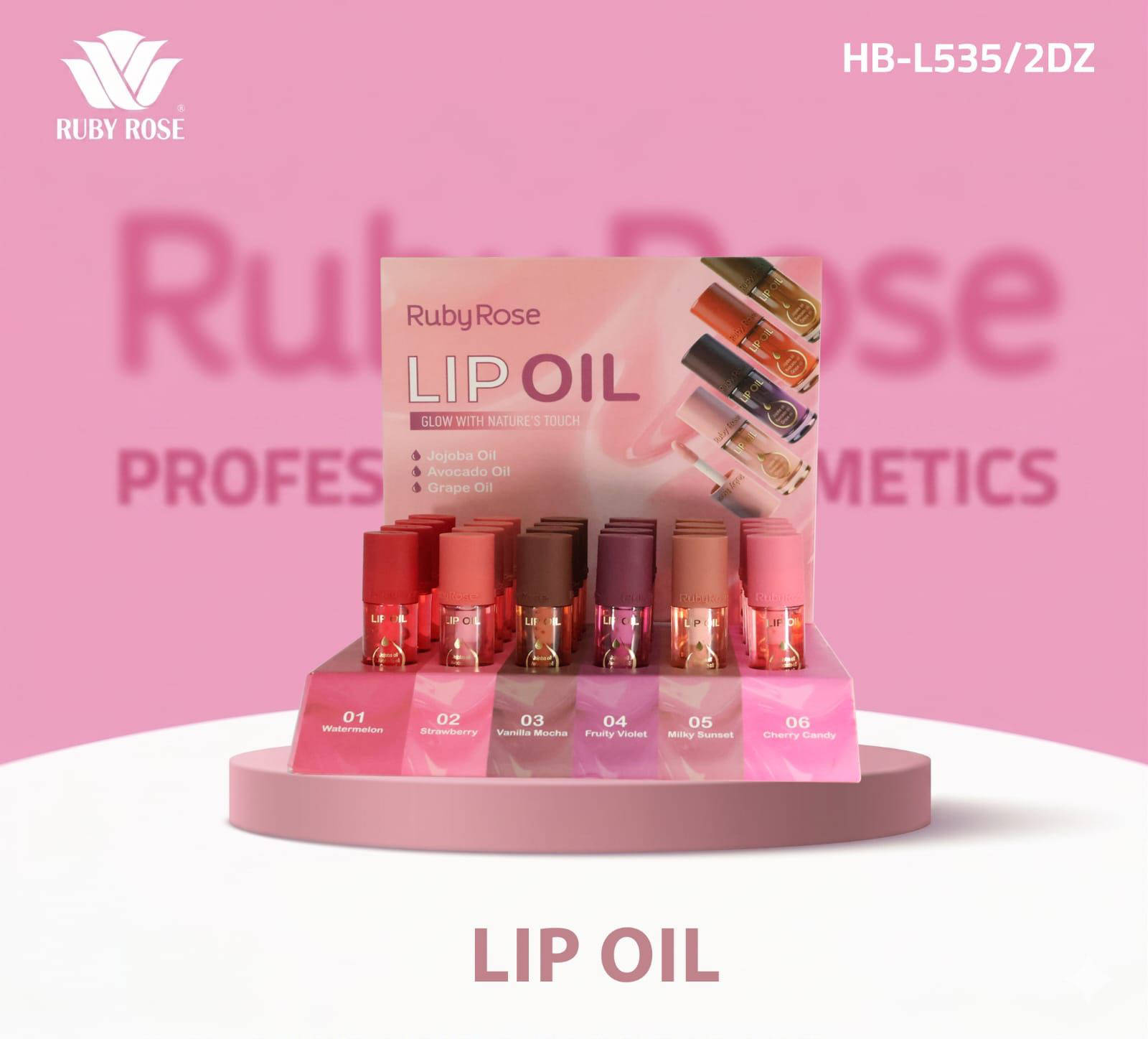 روبي روز ليب اويل 6 لون 2د HB-L535