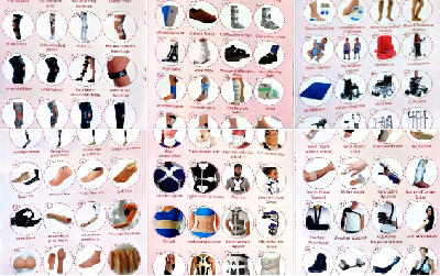 جبائر وحوامل وسواعد طبية