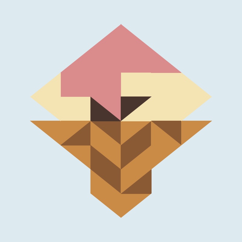 Angular Sundae quilt block