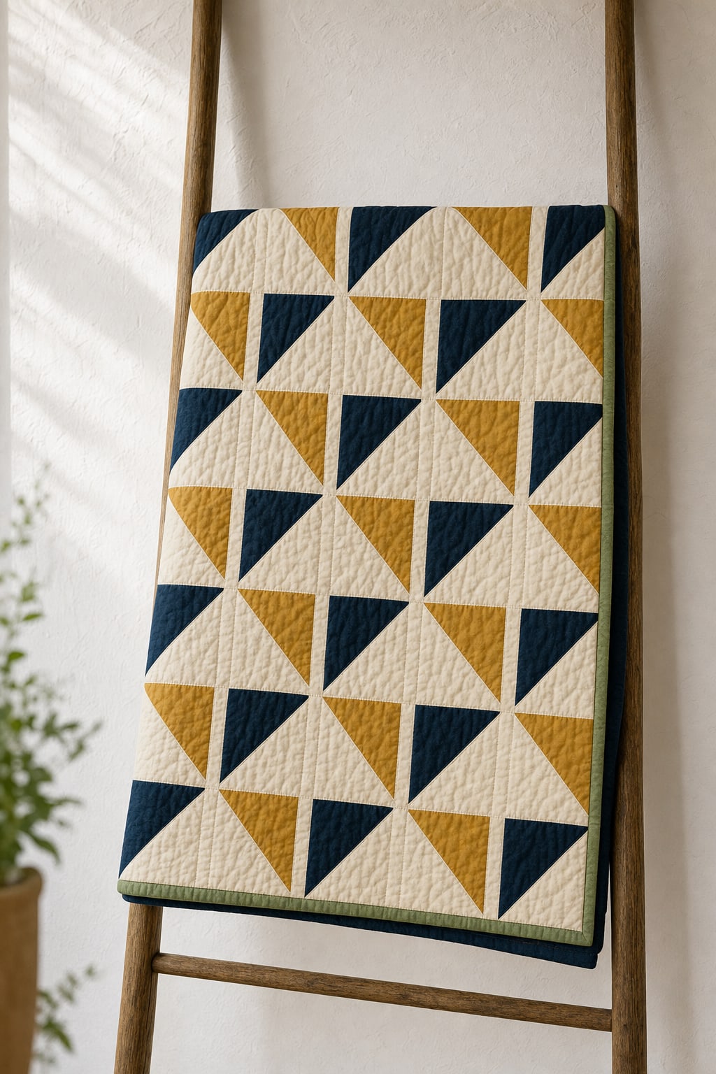 Ink Ochre Offset quilt pattern