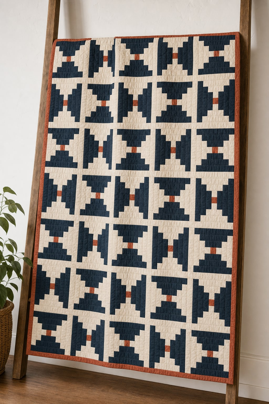 Terracotta Ink Steps quilt pattern
