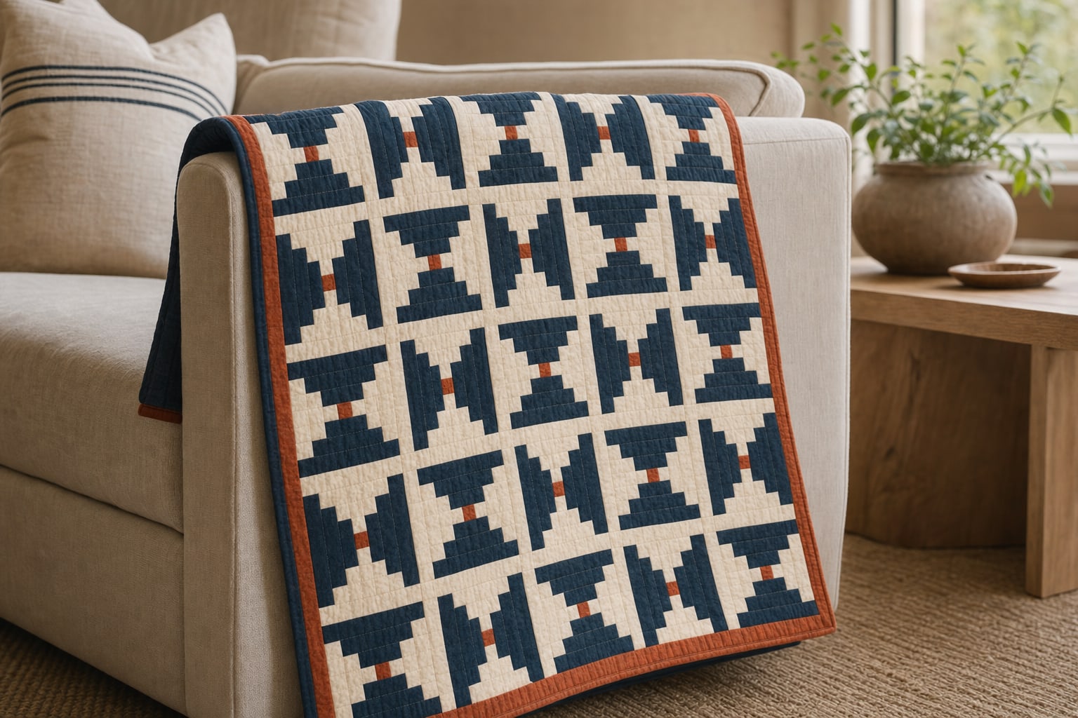 Terracotta Ink Steps quilt pattern