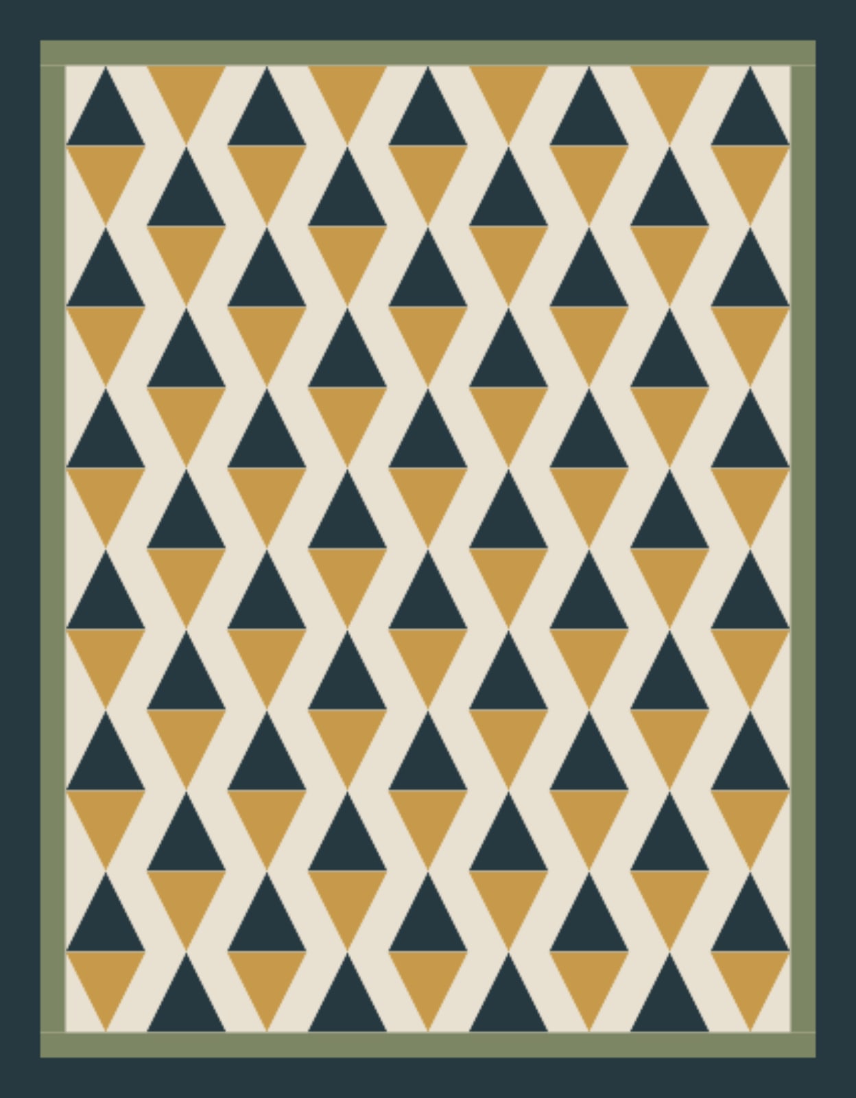 Ink and Ochre Geese quilt pattern