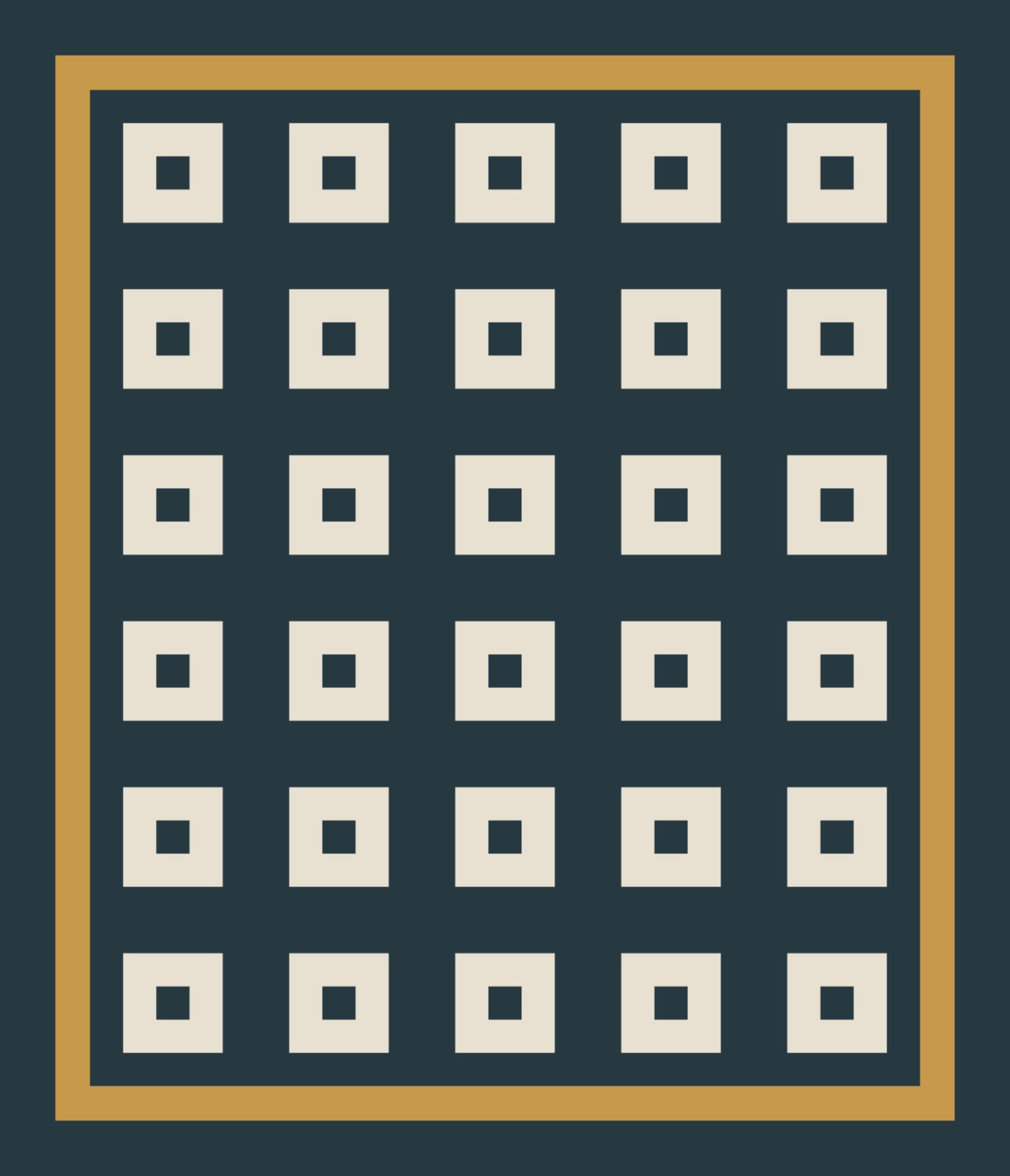 Ink Concentric quilt pattern, Concentric Squares block