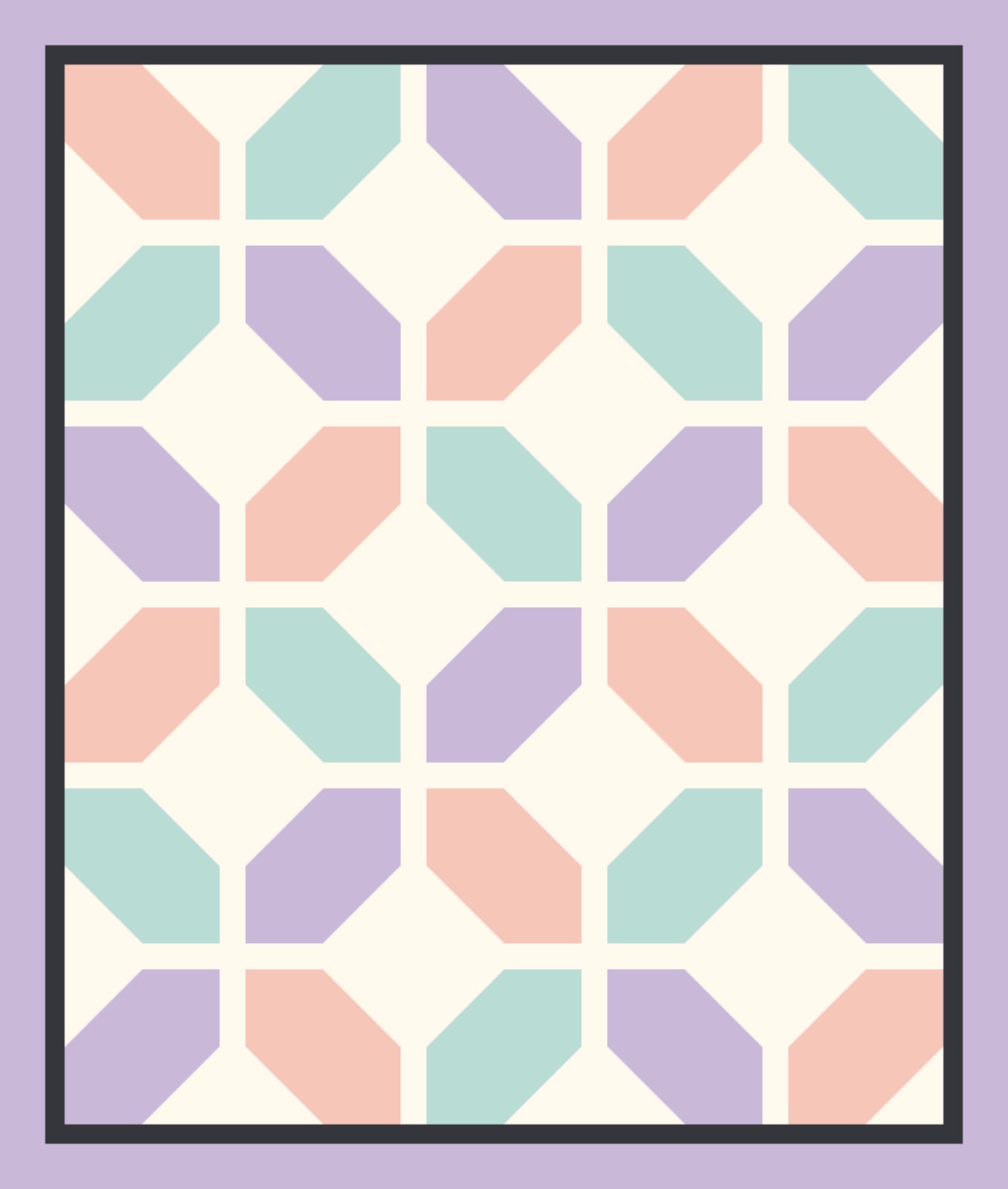 Sherbet Bow Ties quilt pattern, Bow Tie block — view 2