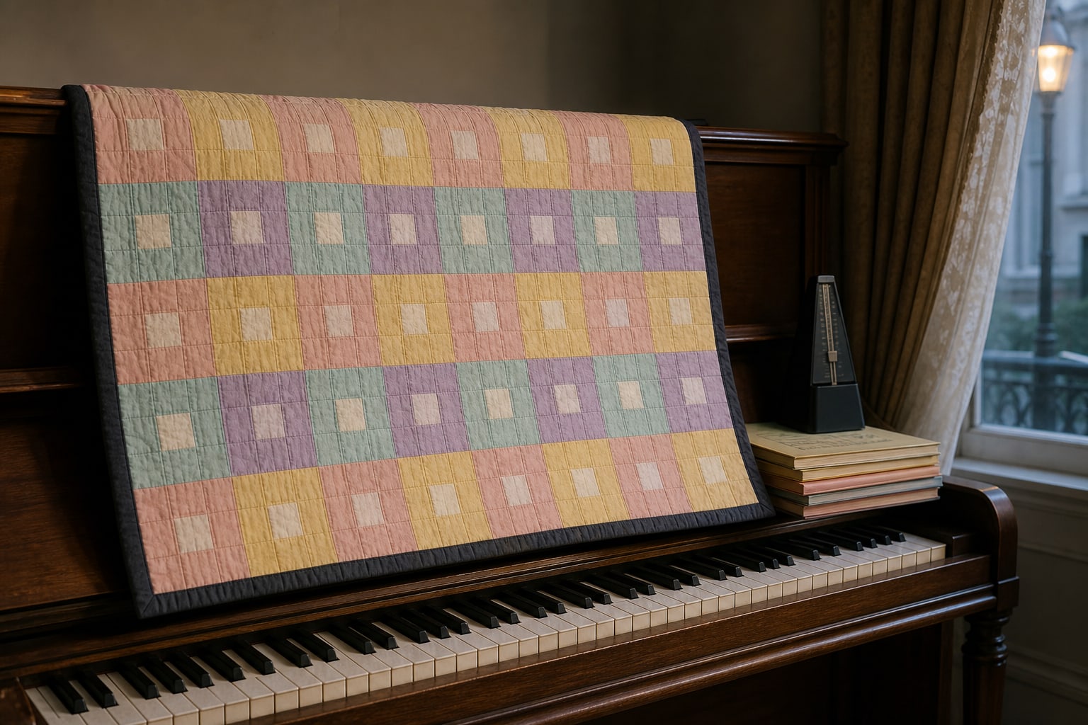 Sherbet Window Tiles quilt pattern, Framed Square block — view 2