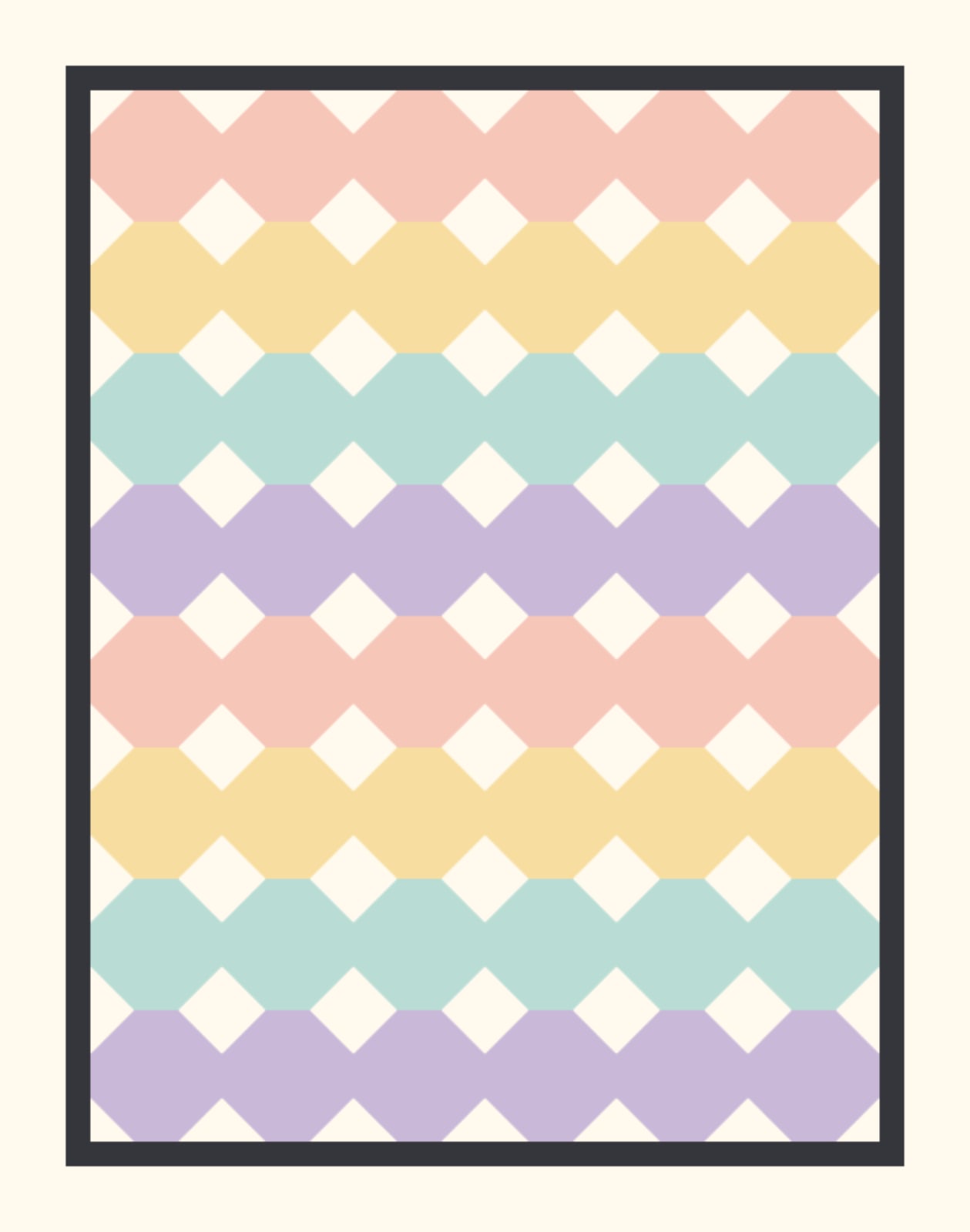 Sweet Jar Snowballs quilt pattern, Snowball block