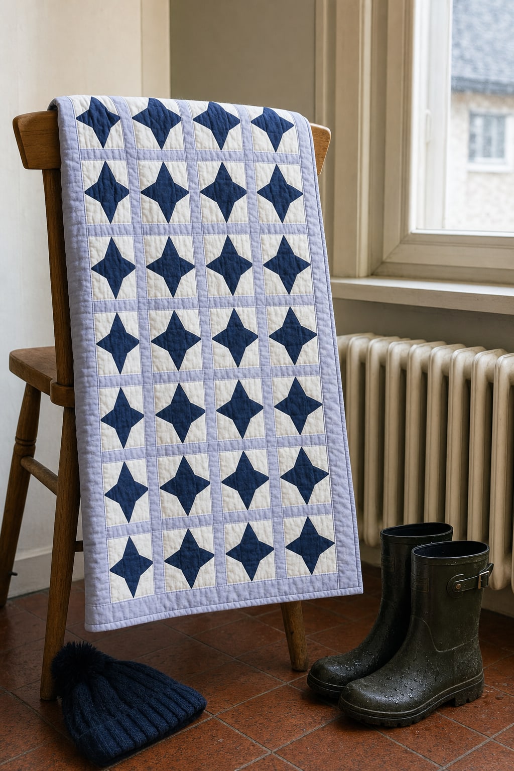 Ink North Star quilt pattern