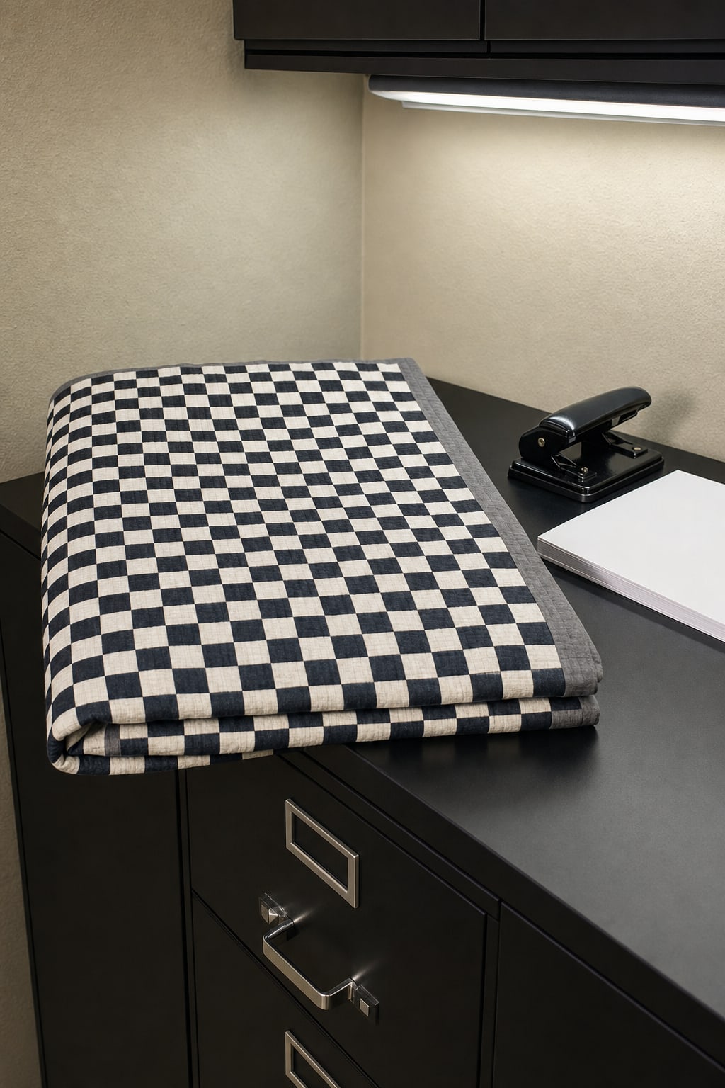 Graphite Checkerboard quilt pattern, Checkerboard block — view 2