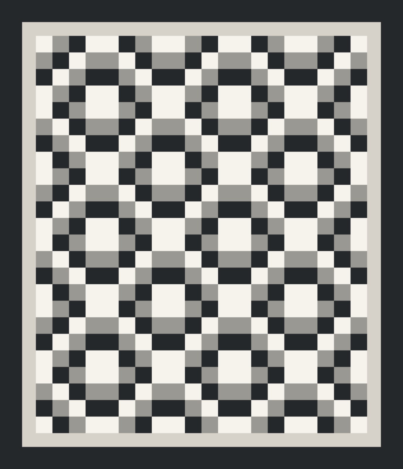 Graphite Roman Stripe quilt pattern, Roman Stripe block — view 2