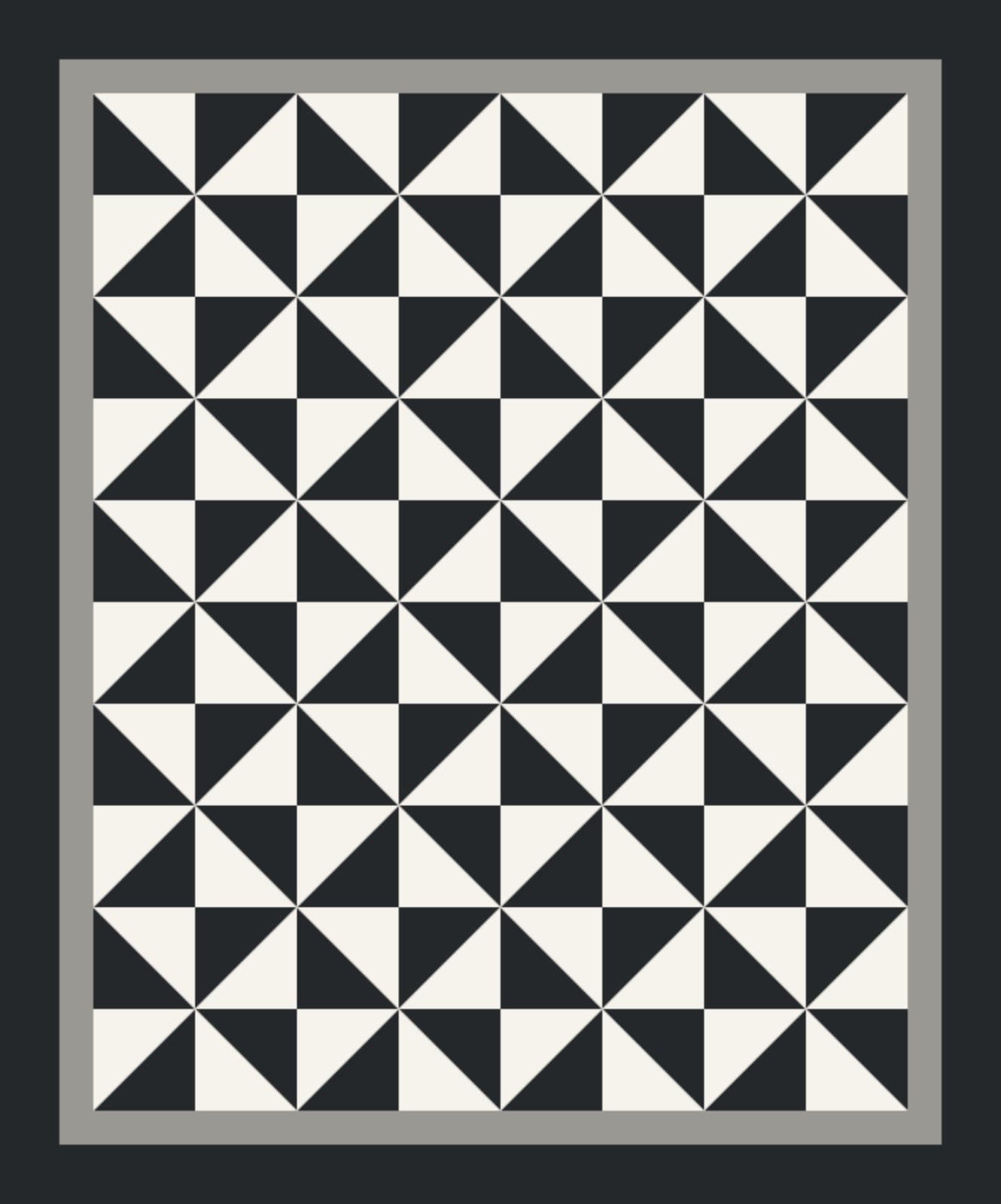 Graphite Pinwheel quilt pattern, Pinwheel block