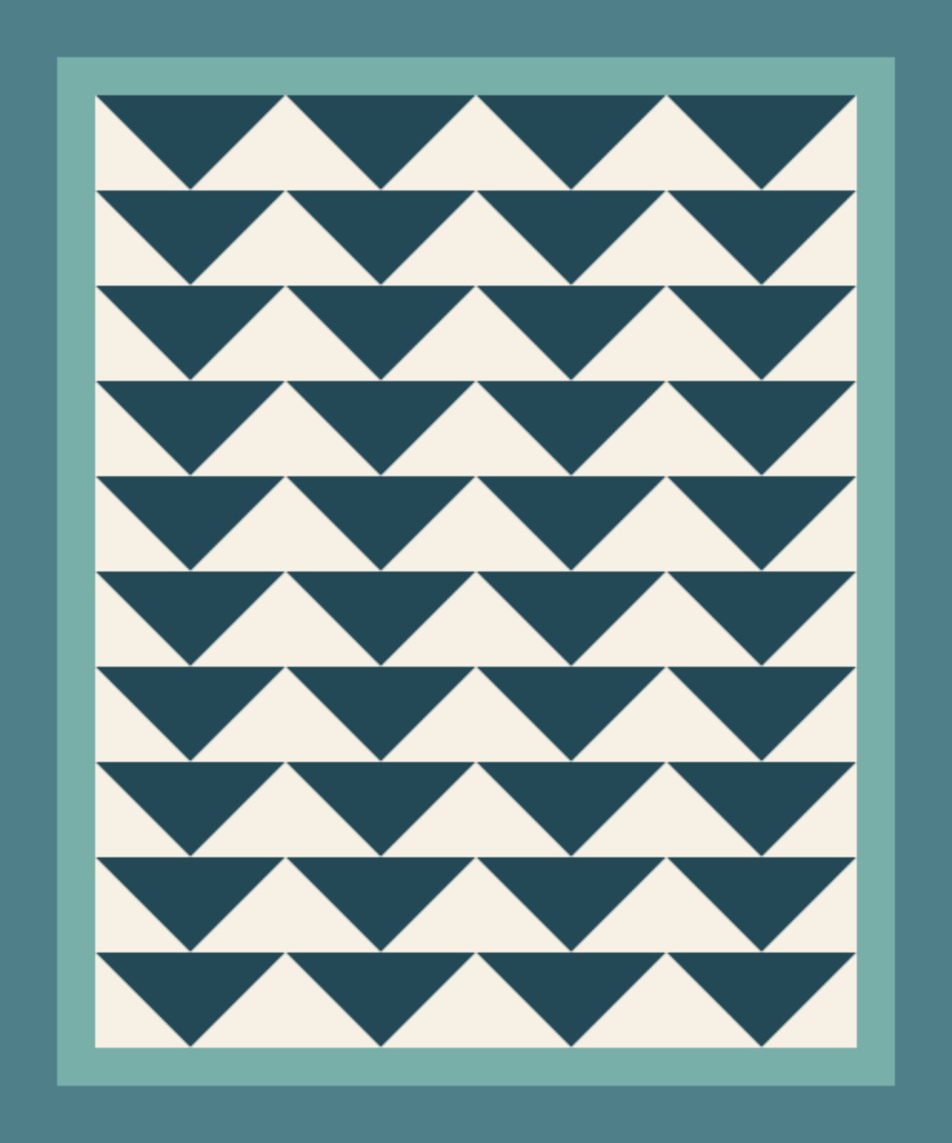 Saltmarsh Flying Geese quilt pattern, Half Square Triangle block