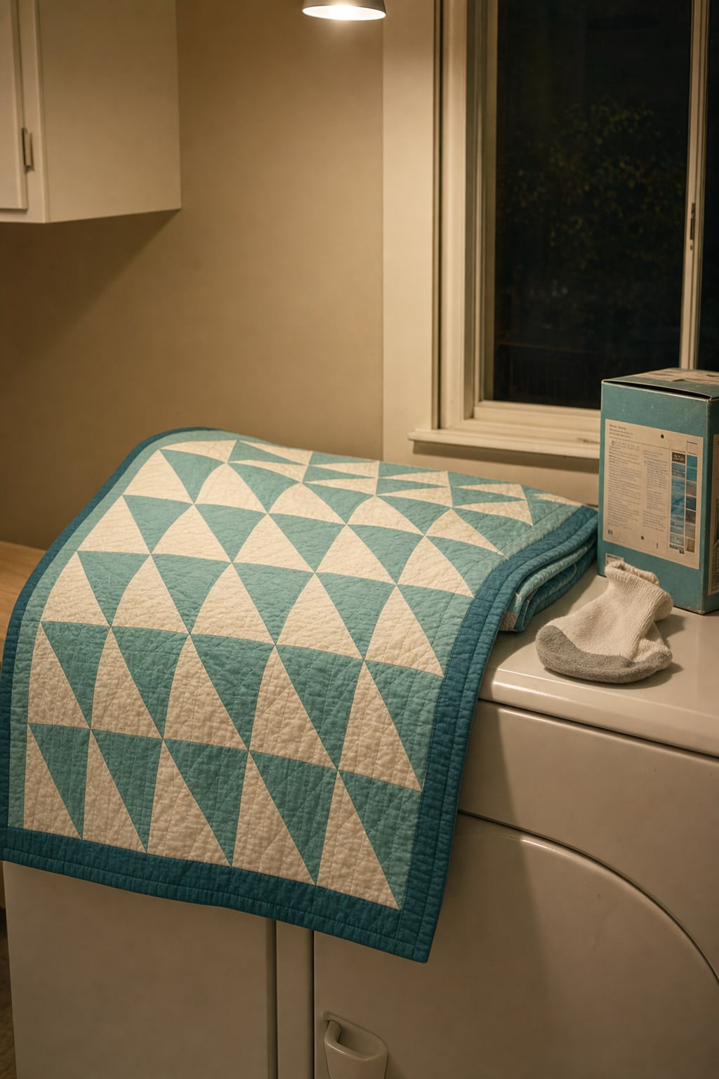 Sea Glass Chevrons quilt pattern, Half Square Triangle block — view 3